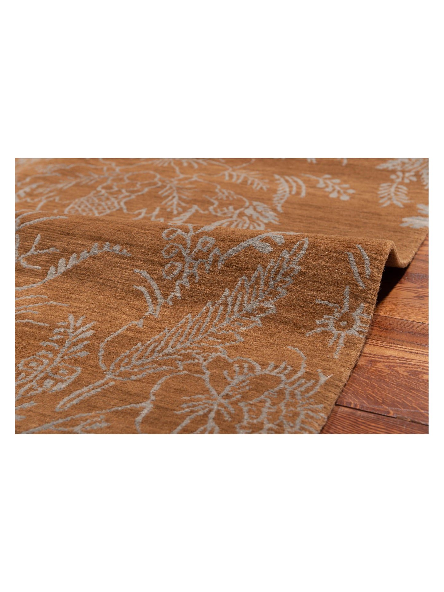 Nepalese 104155 Brown Brown 9x12 Hand Knotted Rug
