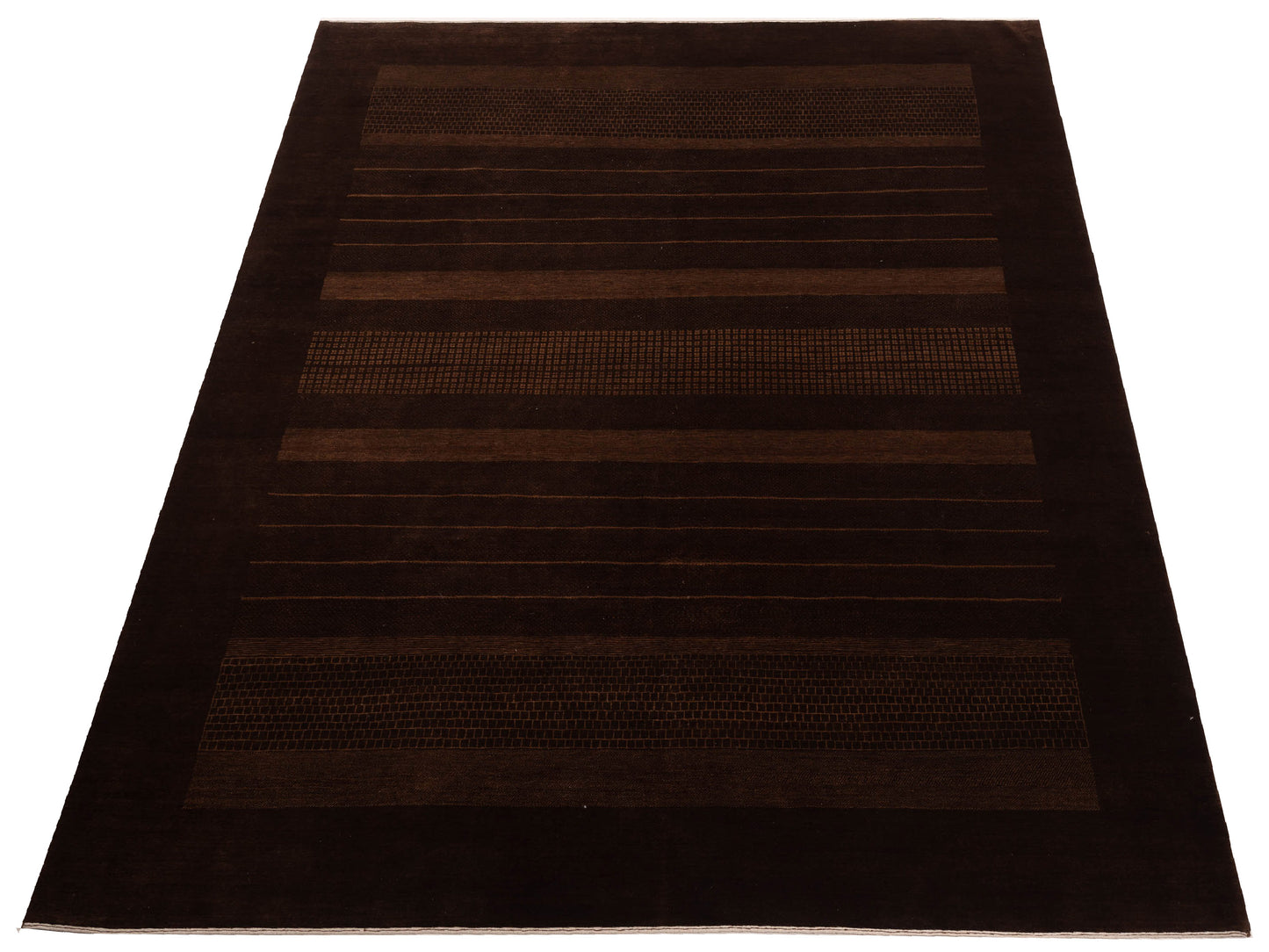 Loribaft 108466 Brown Brown 9.2x11.5 Hand Knotted Rug