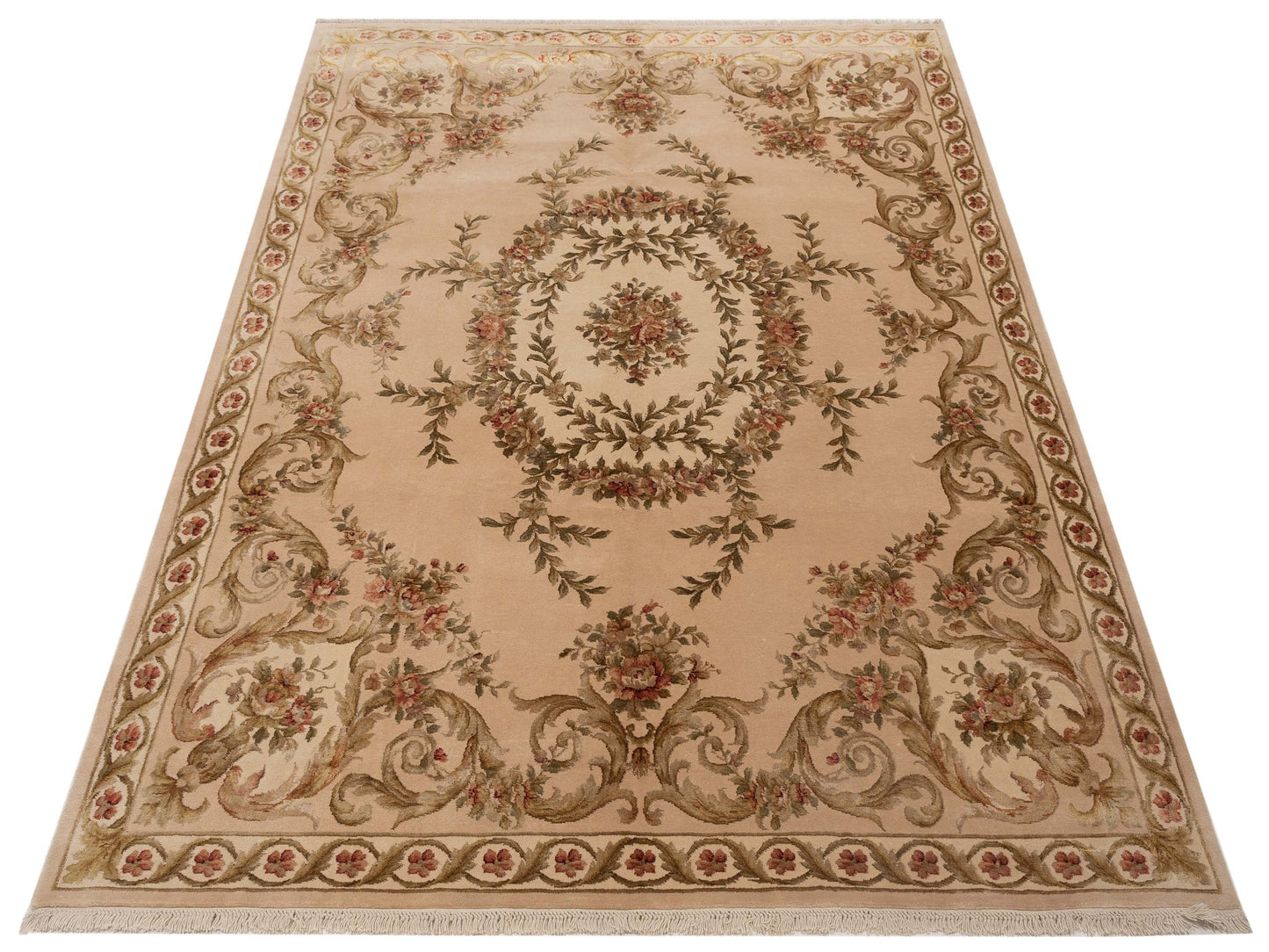 Imperial Silk 103794 Beige Beige 8.2x10.2 Hand Knotted Rug