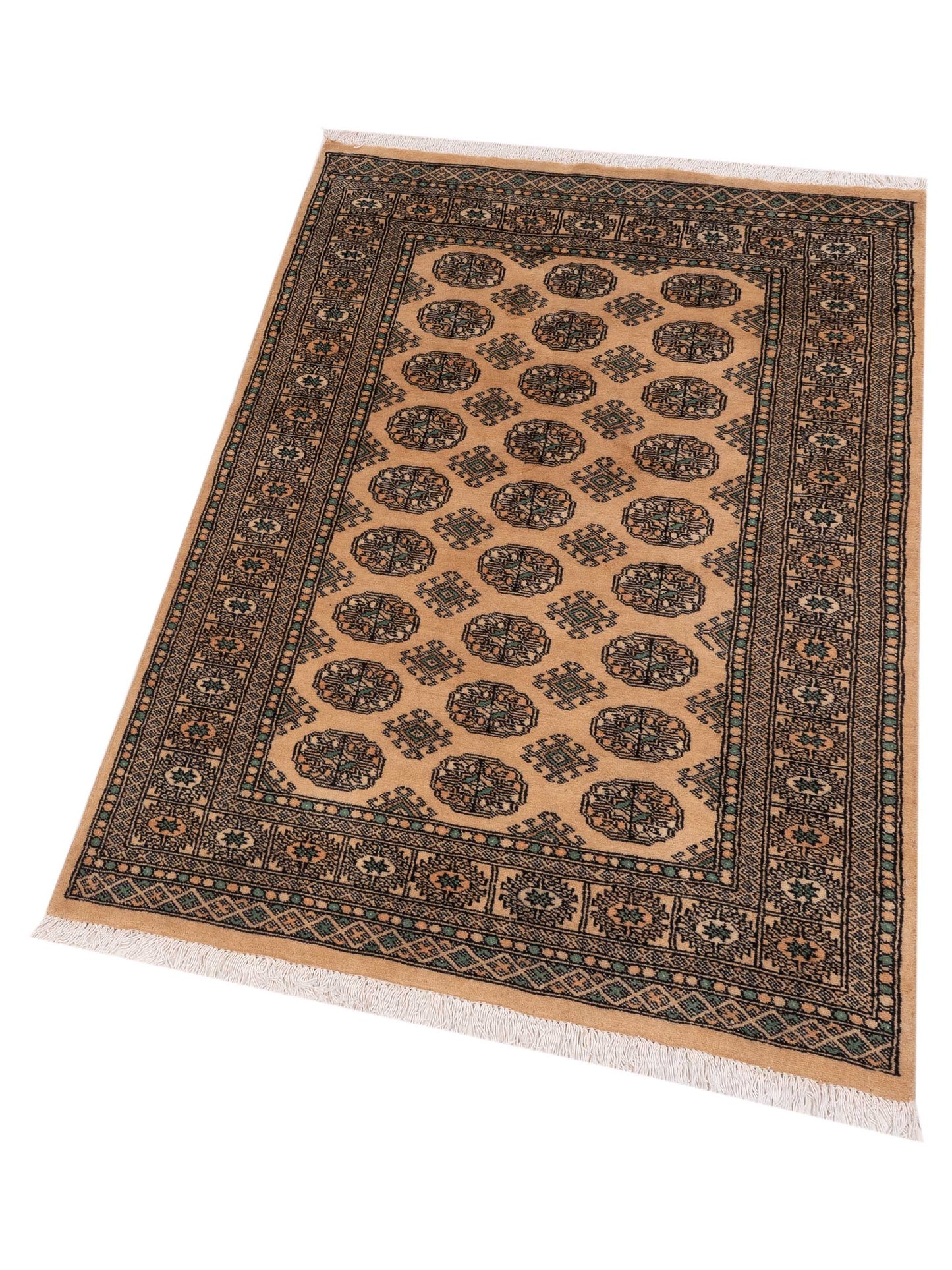Bokhara 147898 Beige Beige 4x6.1 Hand Knotted Rug