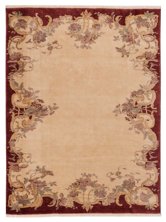 Pasha Antique Loom  Red Ivory Transitional