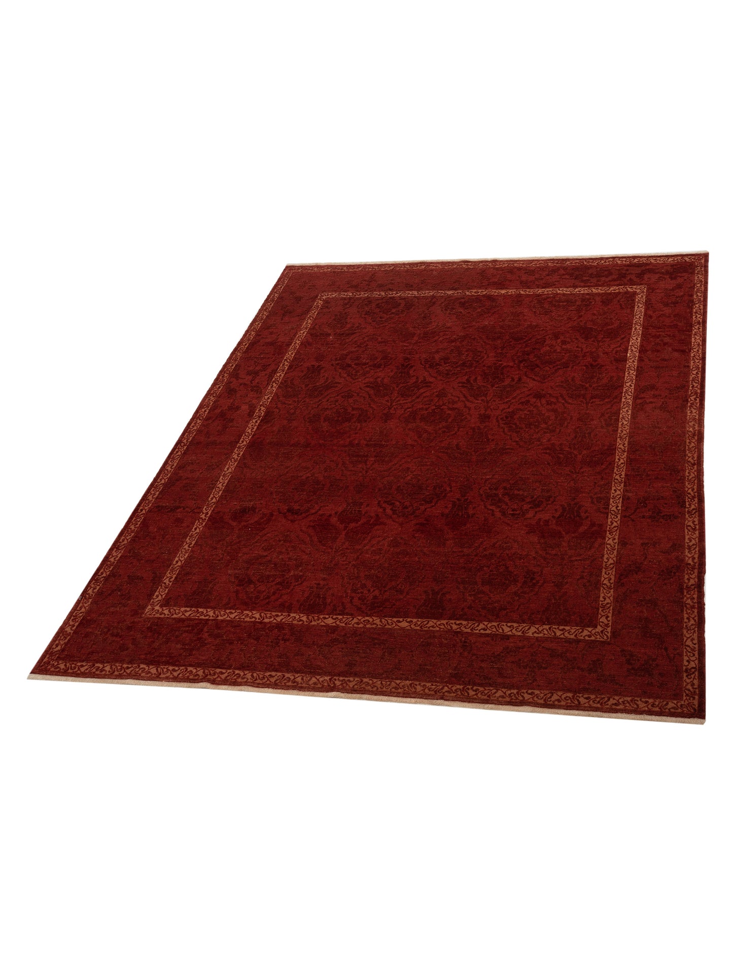 Defne Tulip Red Red 8.3x9.11 Hand Knotted Rug