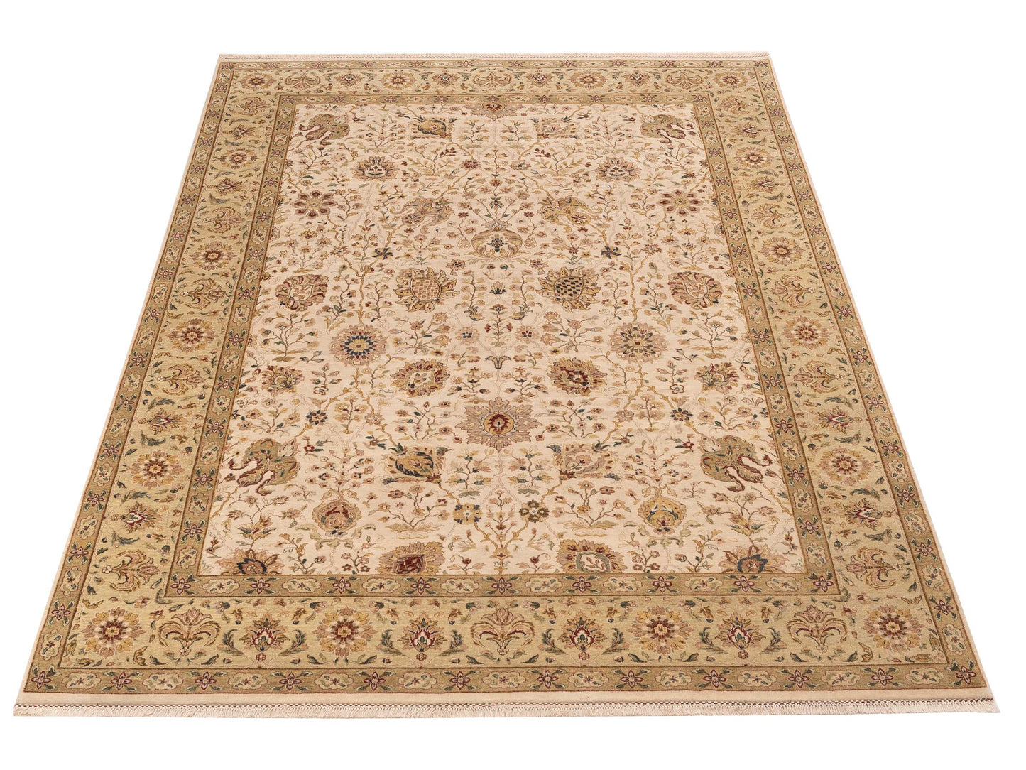 Platinum 90452 Ivory Gold 9x11.11 Hand Knotted Rug