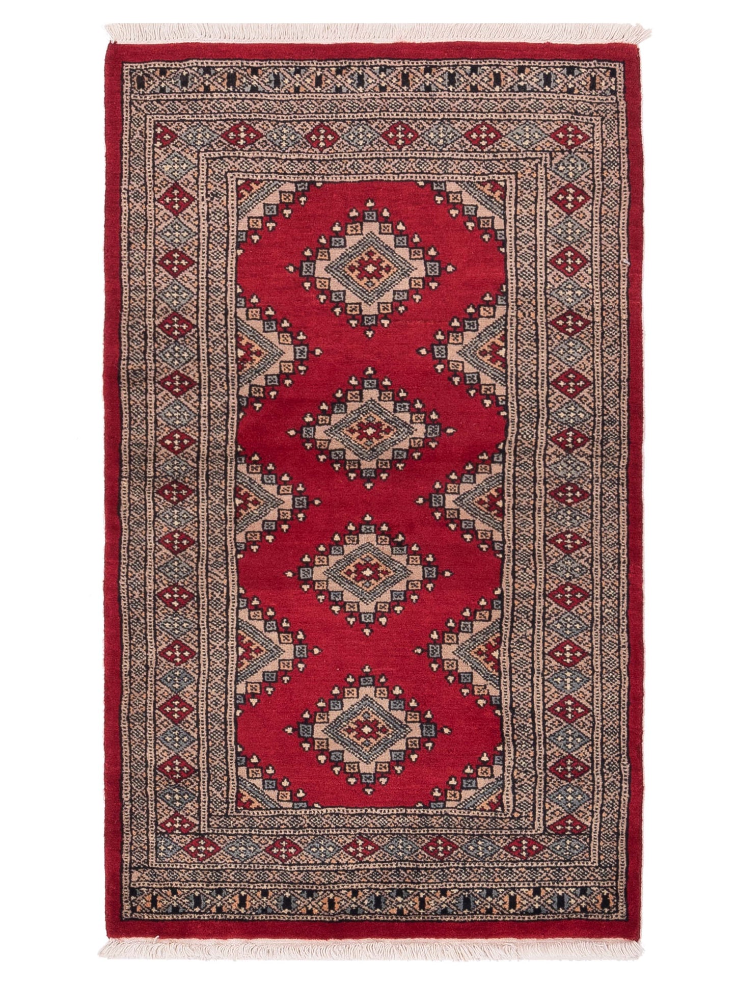 Nomad Bokhara  Red Silver Traditional