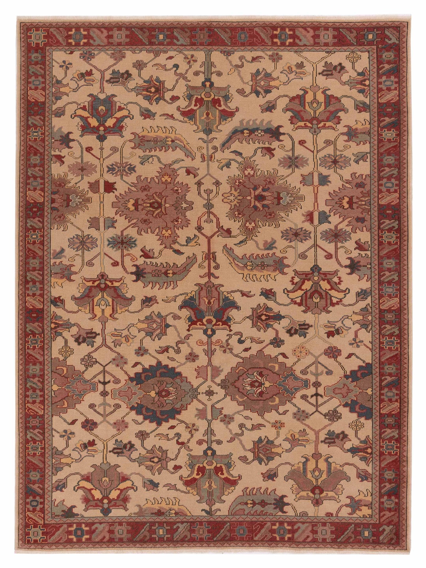 Pasha Antique Loom  Beige Rust Transitional
