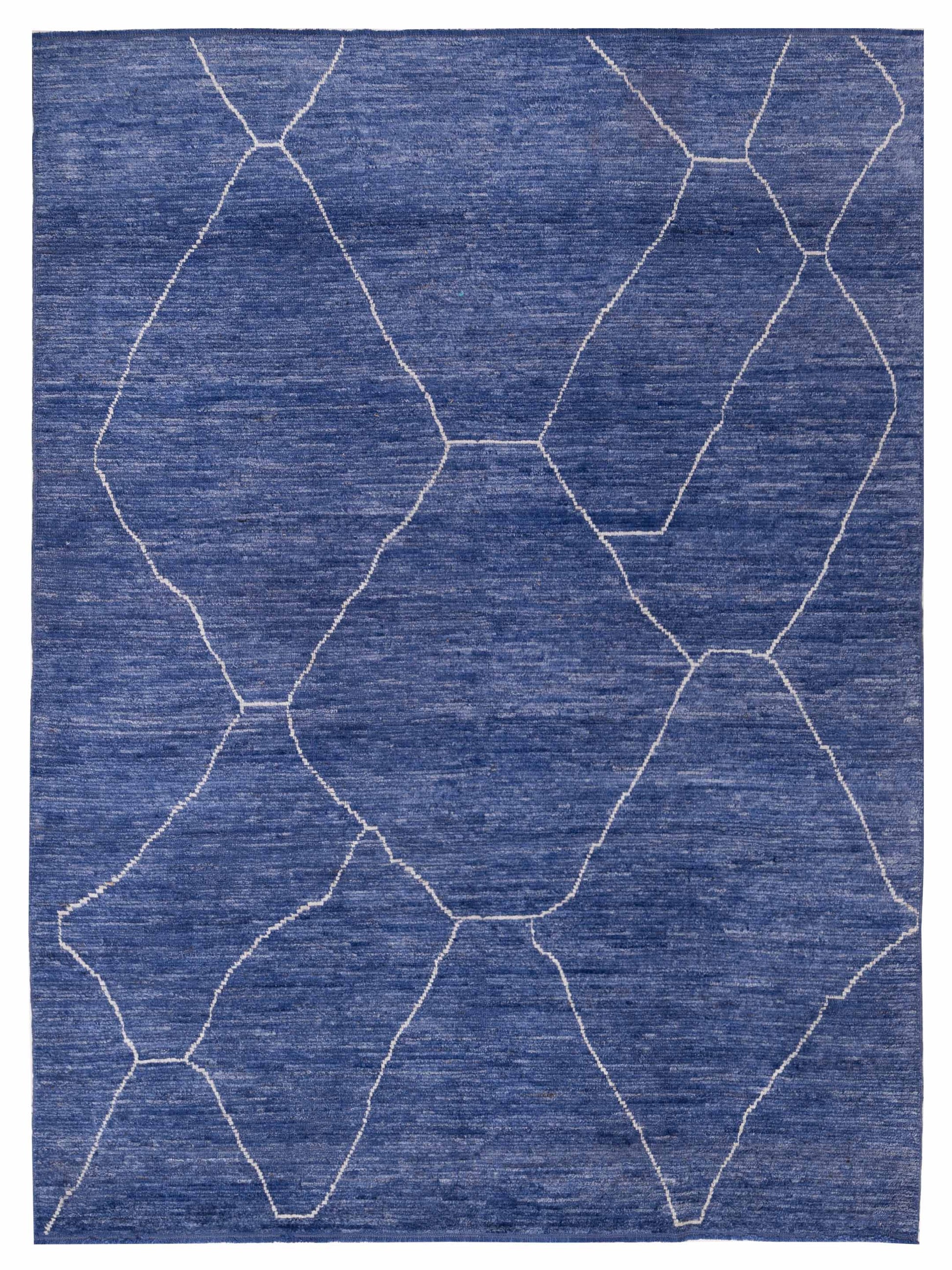 Pasha Berber  Jean Blue Ivory Contemporary