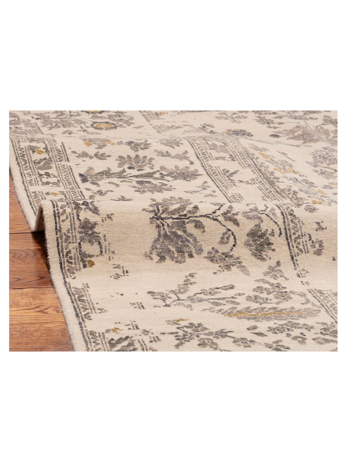 Mastersilk 127396 Silver Gray 8.11x11.8 Hand Knotted Rug