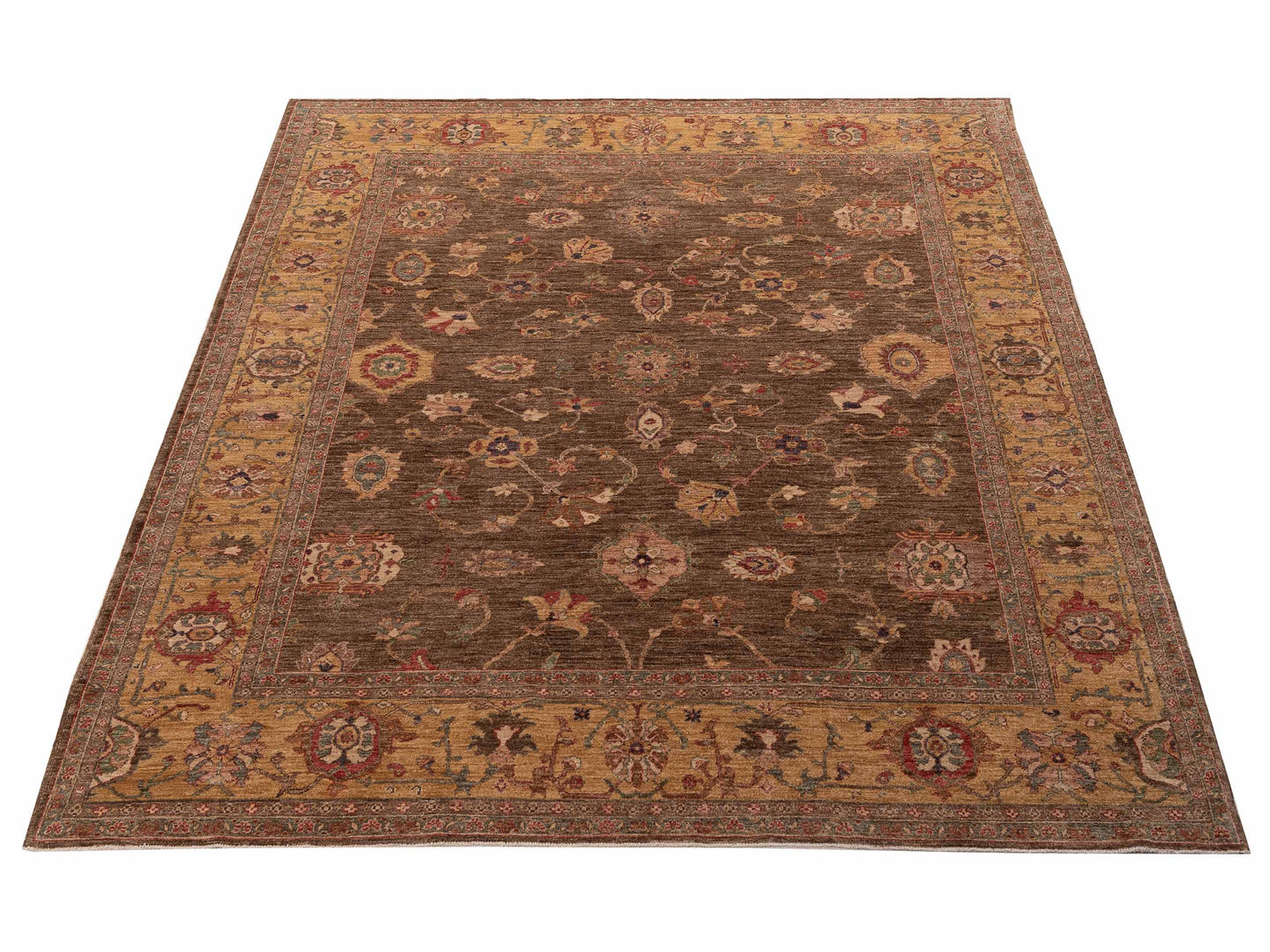Elvan 156022 Brown Gold 8.2x10 Hand Knotted Rug