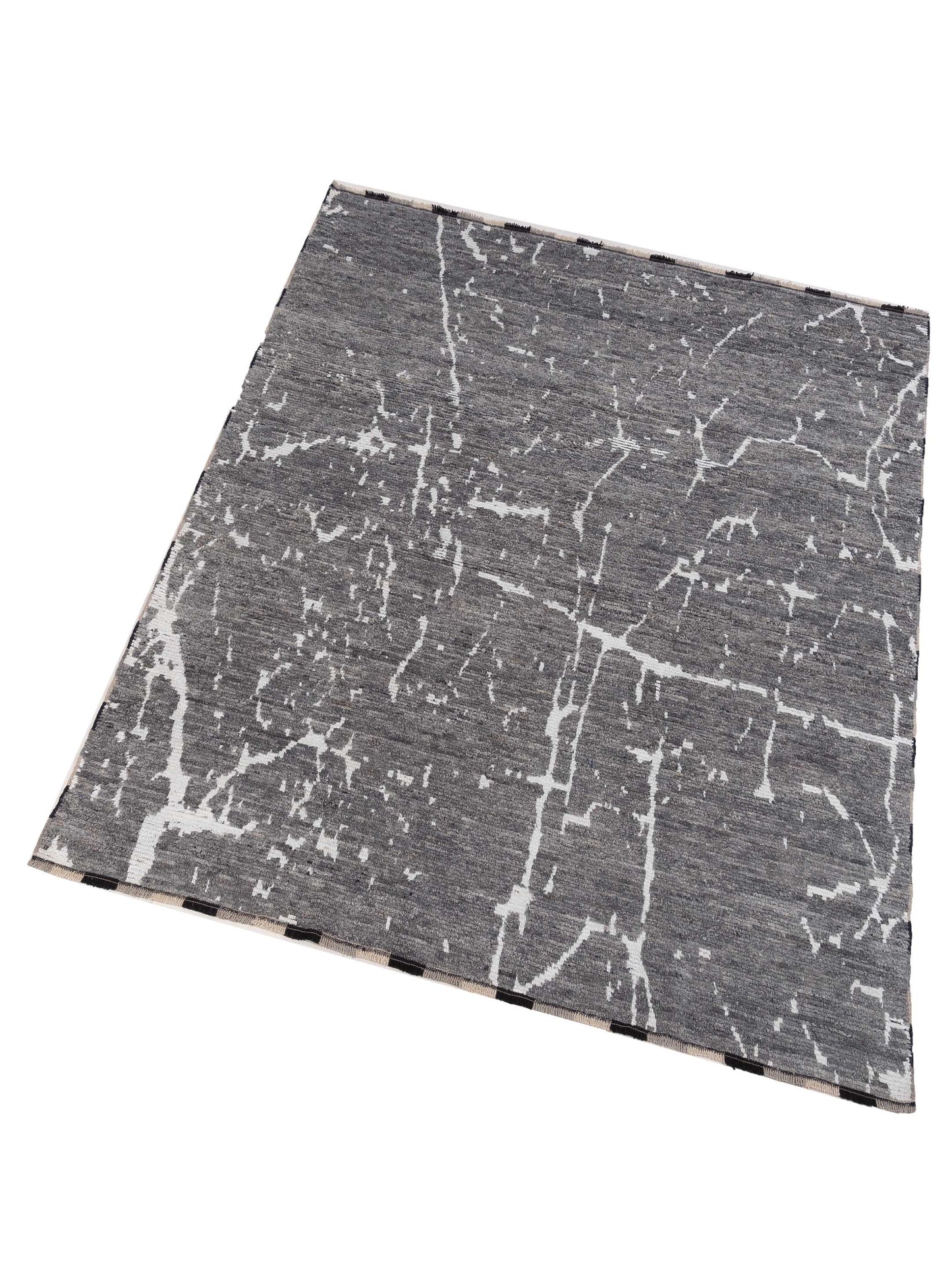 Atlas 150454 Gray Gray 8.1x9.9 Hand Knotted Rug