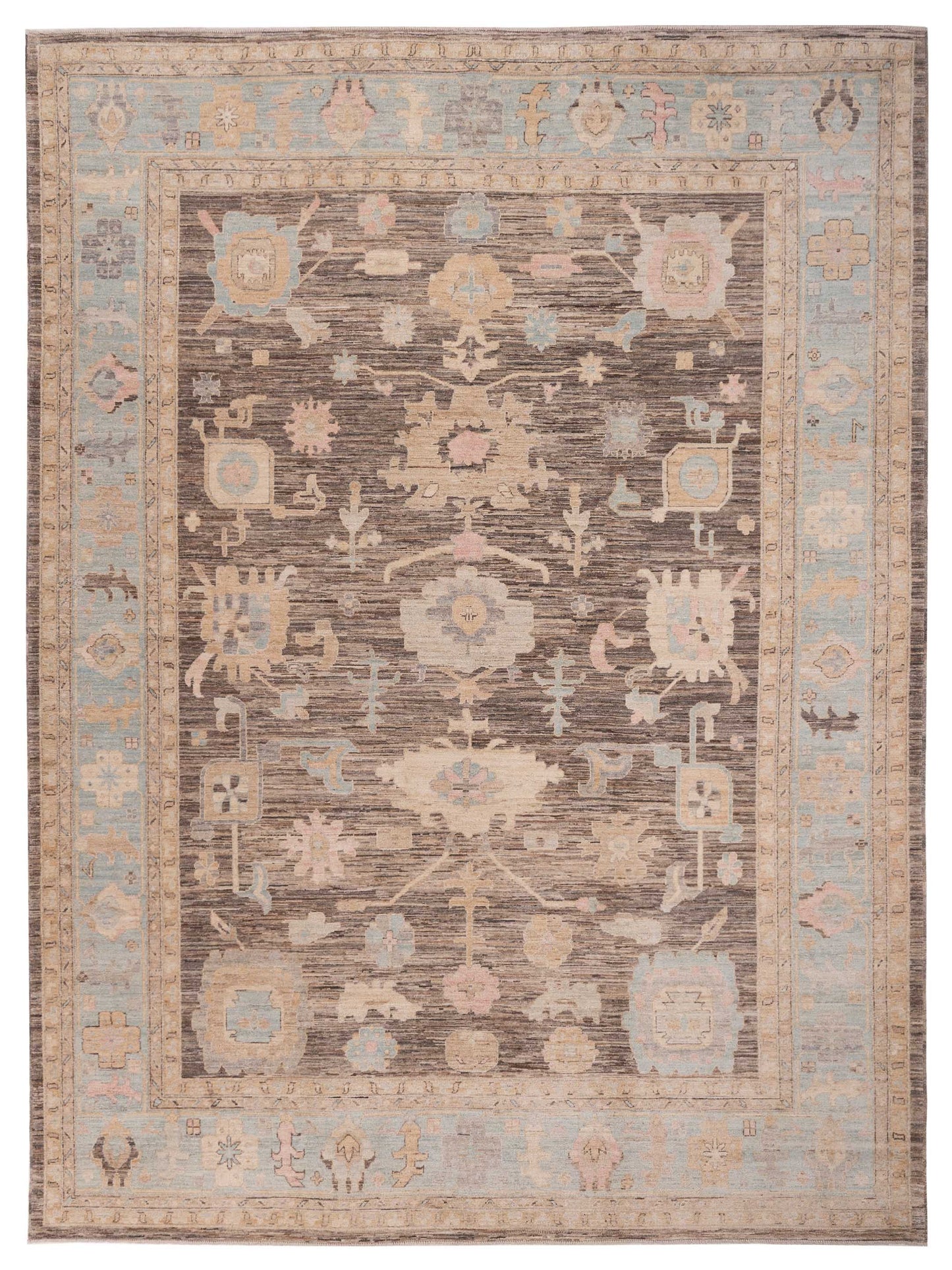 Pasha Anadol Oushak  Brown Blue Traditional