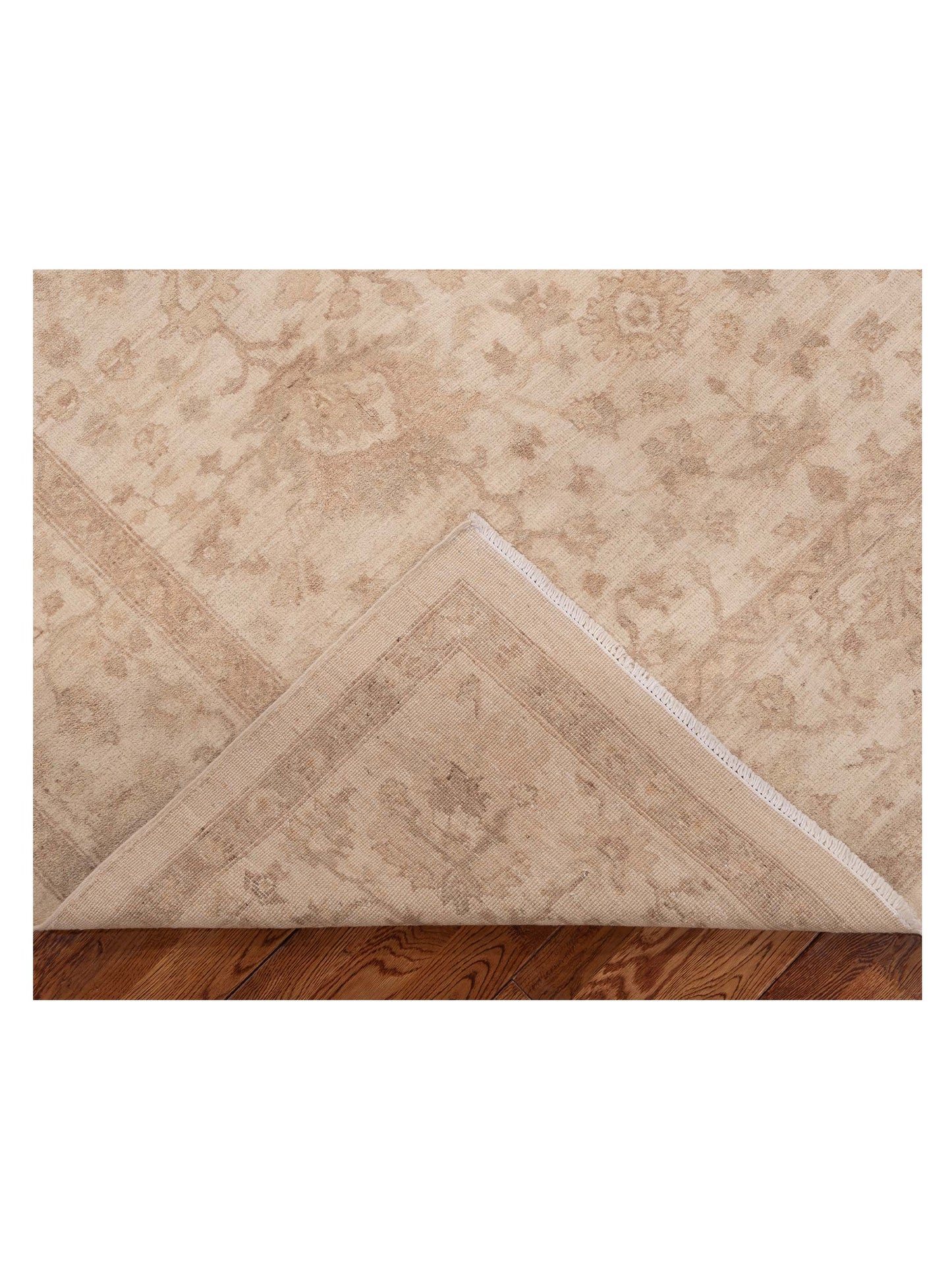 Laila 112505 Ivory Ivory 6.9x9.9 Hand Knotted Rug