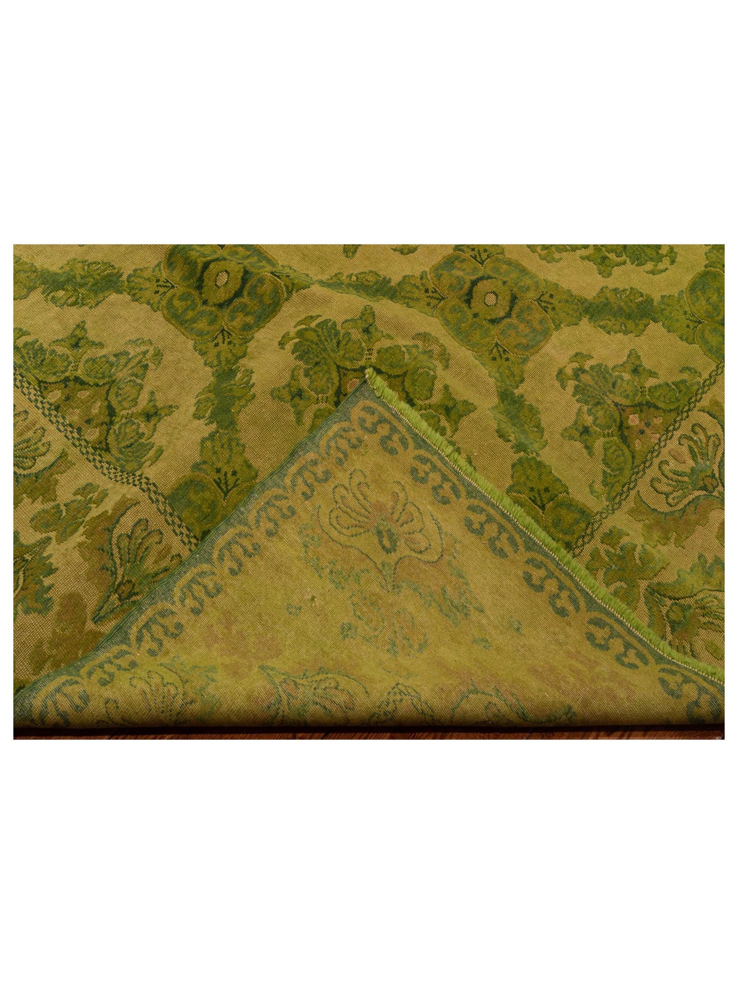 Vintage 106711 Green 6.9x9.2 Hand Knotted Rug