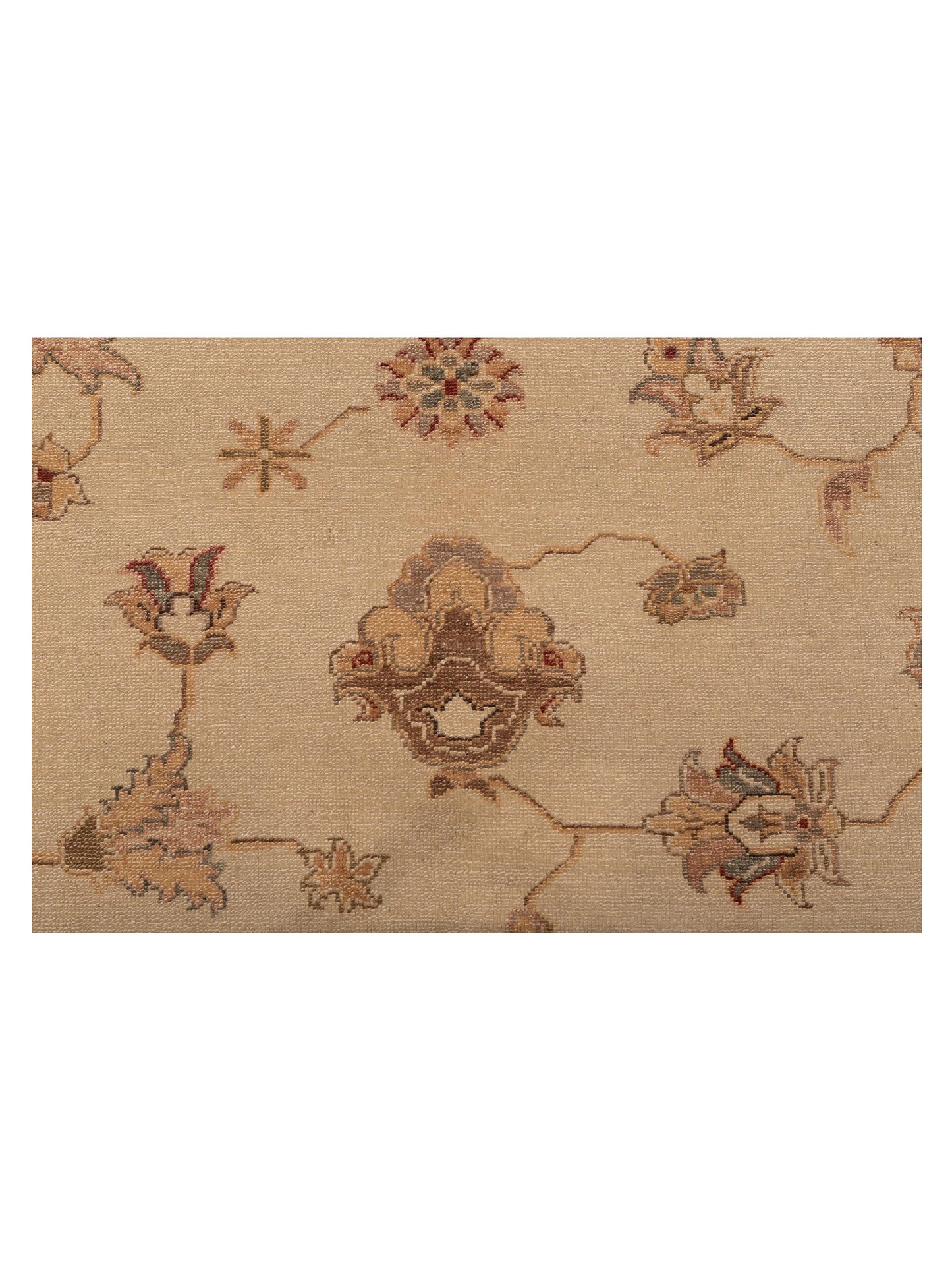 Turkish Elvan 79165 Ivory Gold 9.2x11.8 Hand Knotted Rug