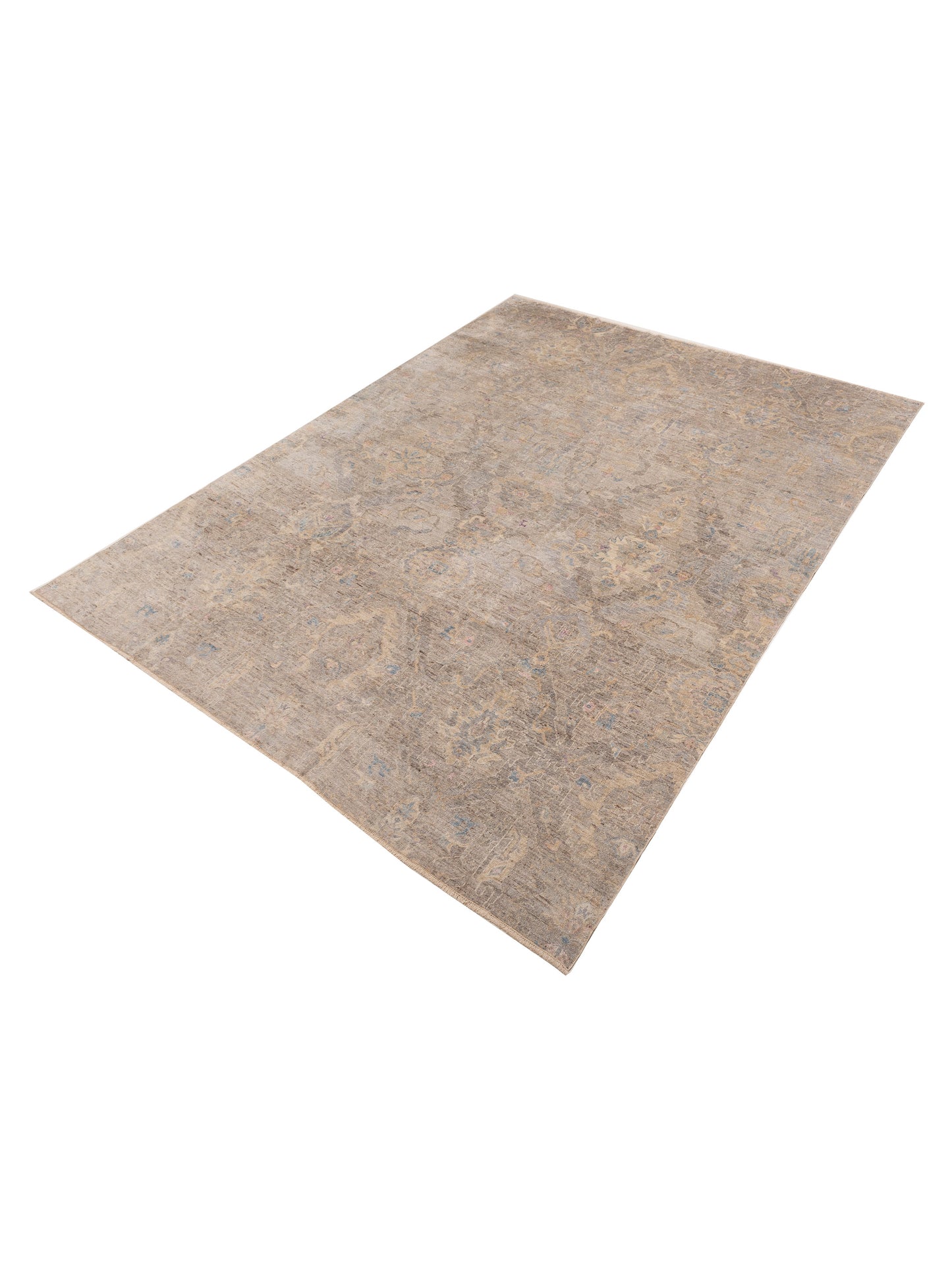 Angora Oushak 154221 Gray Gray 11.5x15 Hand Knotted Rug