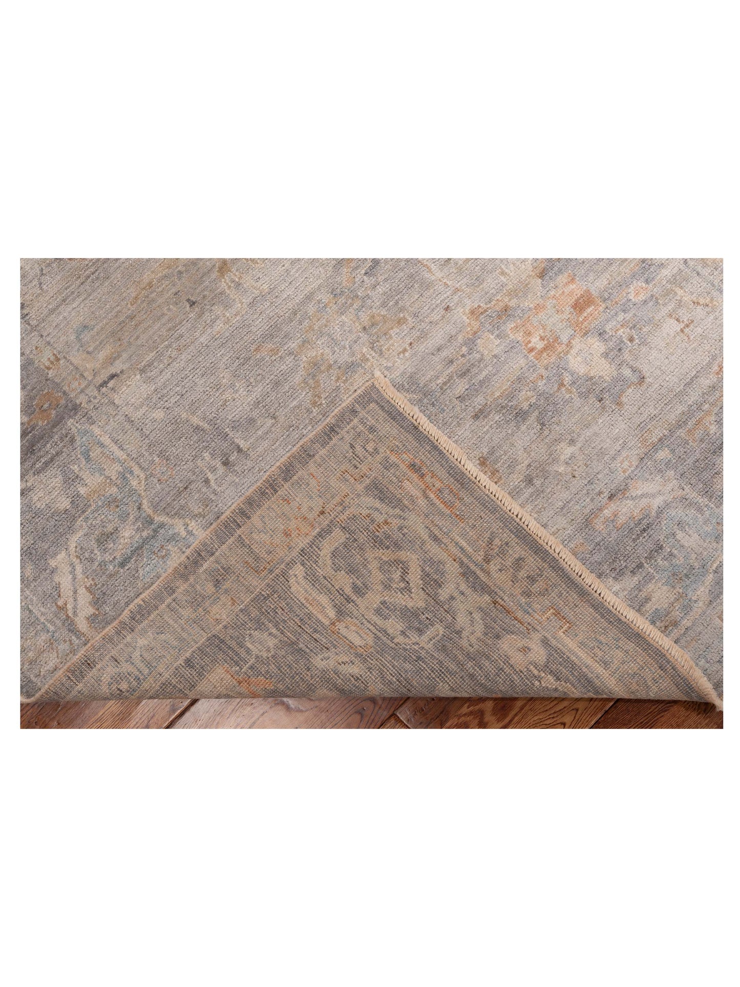 Angora Oushak 152556 Silver Gray 8.4x9.6 Hand Knotted Rug