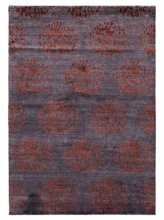 Siena Tibetino  Charcoal Red Contemporary