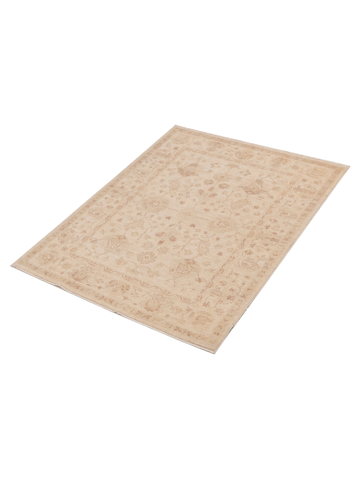 Laila 115213 Ivory Ivory 5.1x6.4 Hand Knotted Rug
