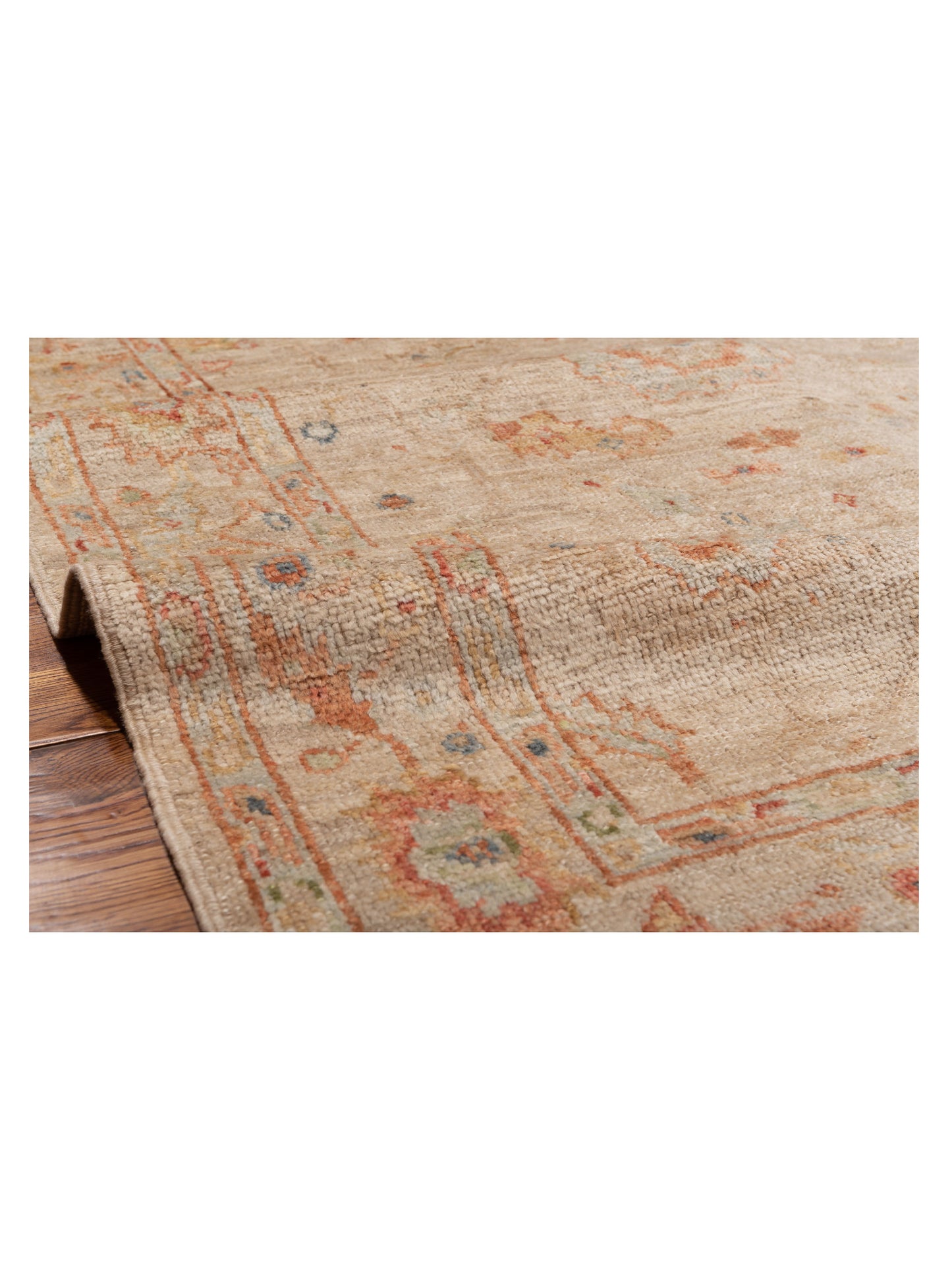 Angora Oushak 149396 Ivory Ivory 4x6 Hand Knotted Rug