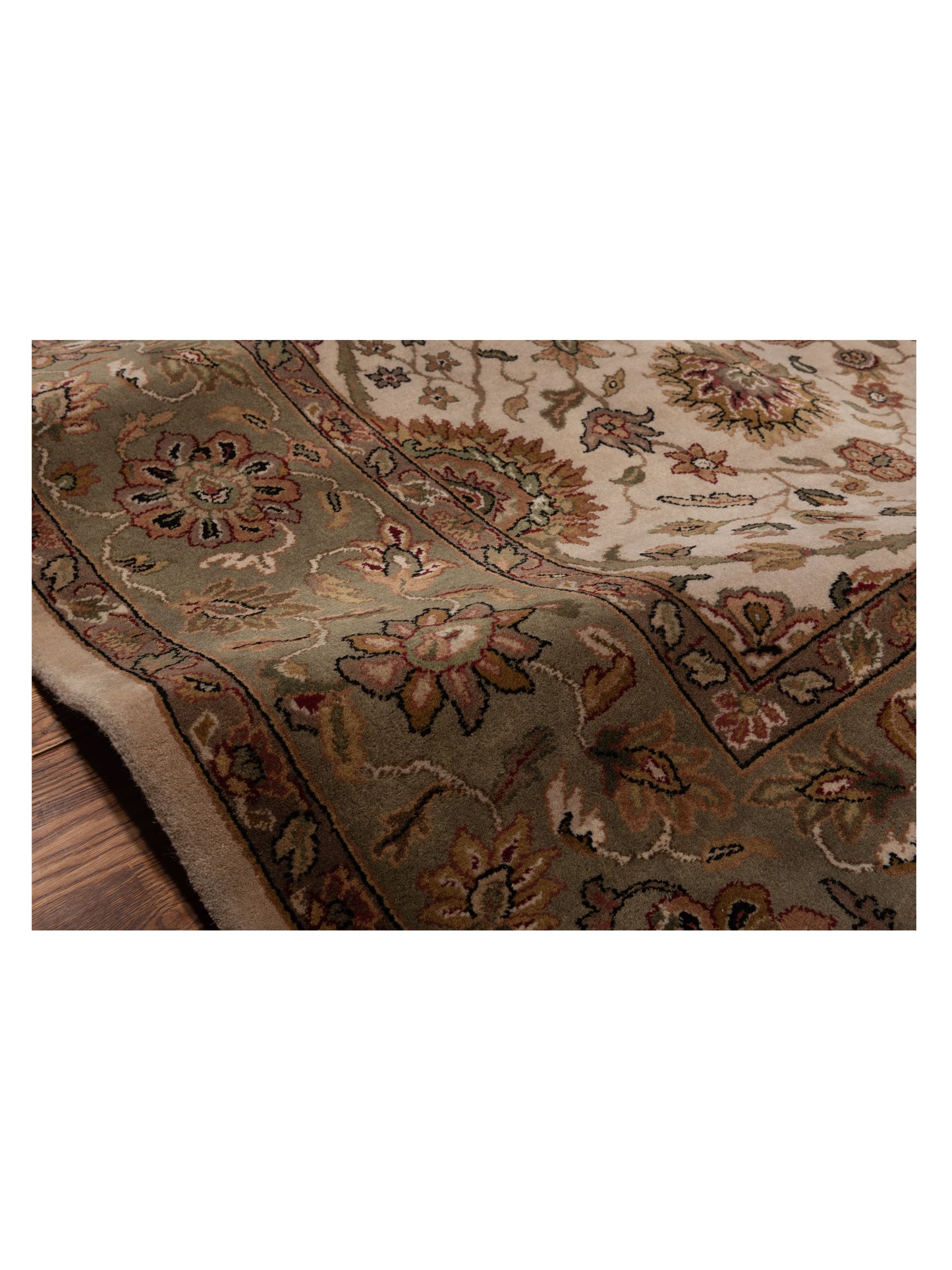 Jahan 98901 Ivory Green 8.2x10.3 Hand Knotted Rug