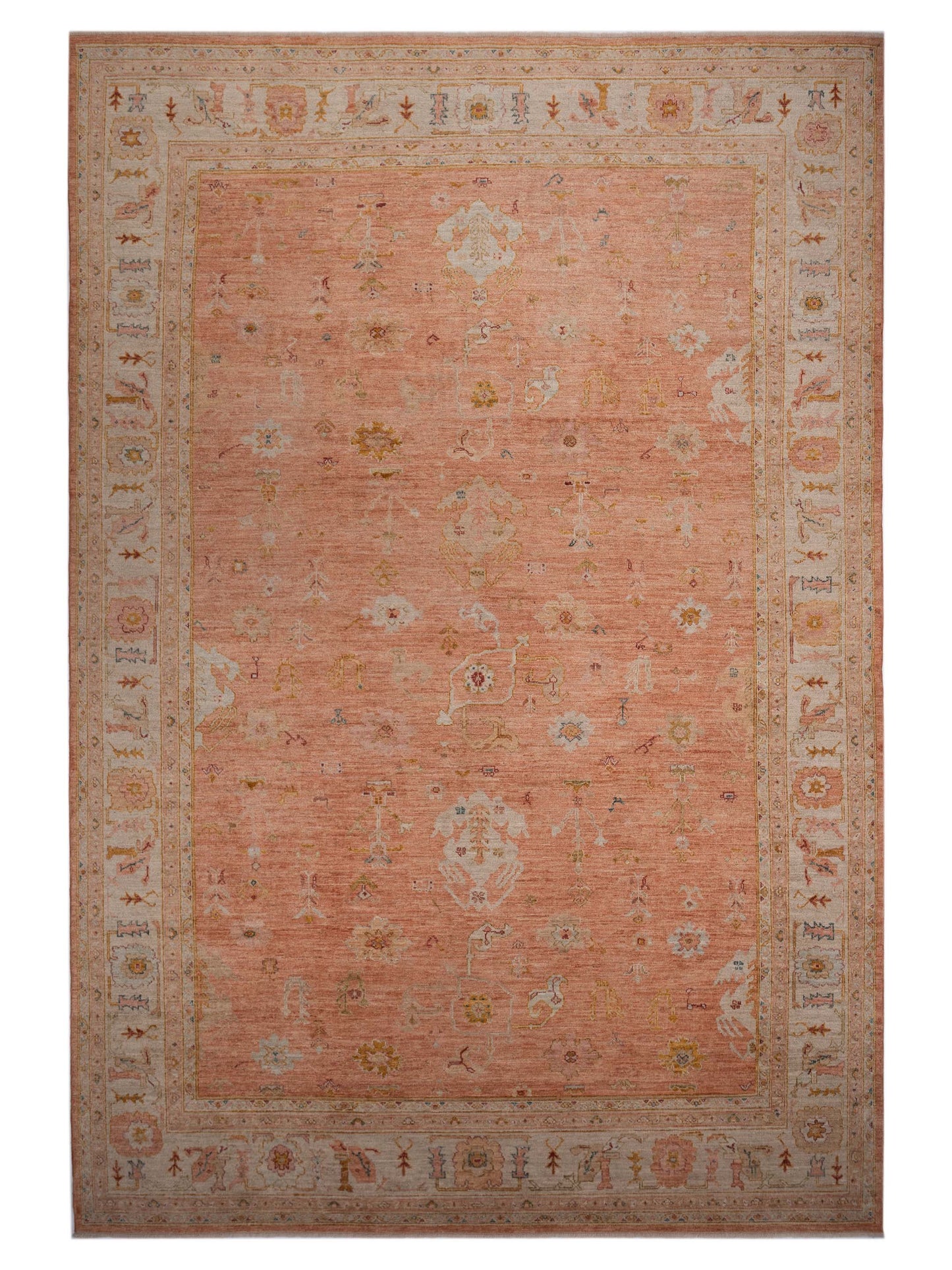 Anadol Angora Oushak  Pink Ivory Traditional