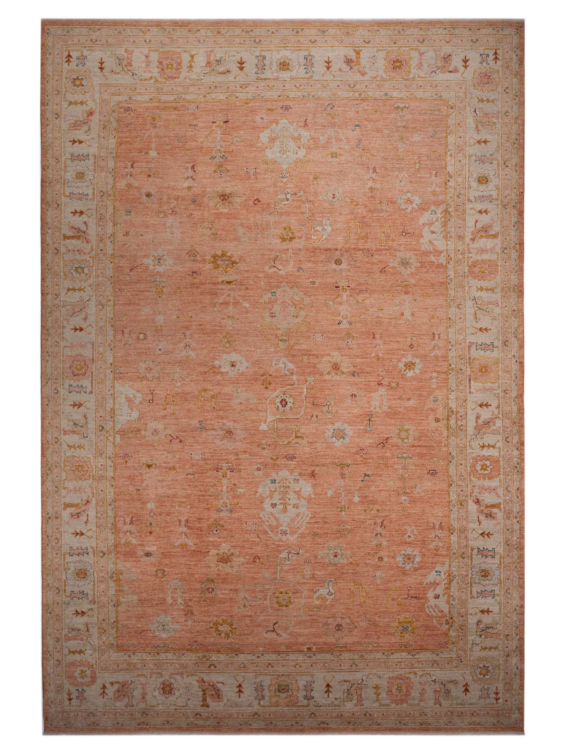 Anadol Angora Oushak  Pink Ivory Traditional