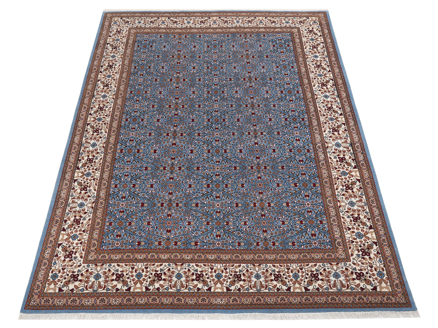 Kayseri 153004 Light Blue Ivory 10x13.2 Hand Knotted Rug