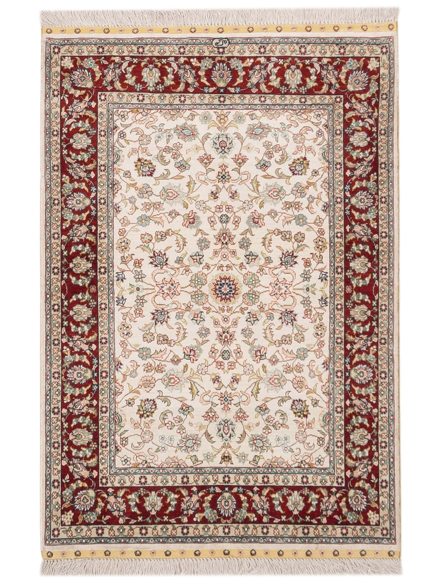 Pasha Pure Silk  Ivory Red Transitional