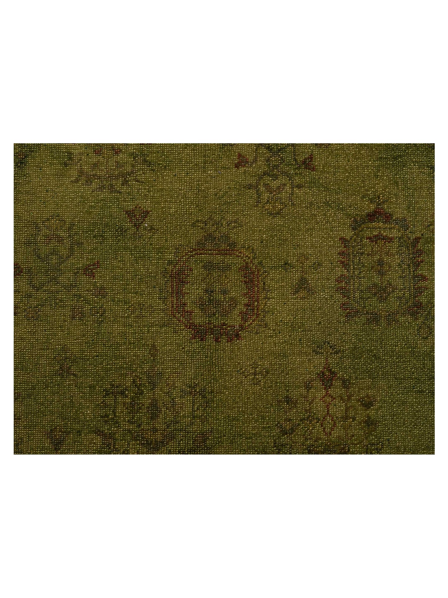 Vintage 110285 Green 9.4x11.9 Hand Knotted Rug
