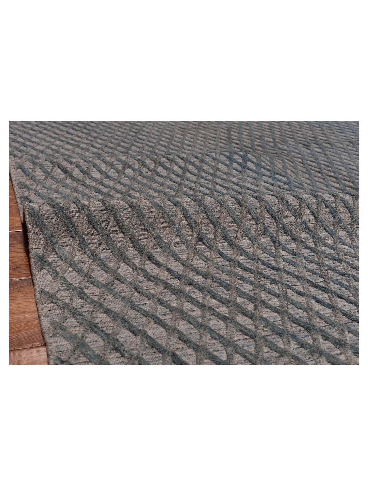 Himalayan 142603 Gray Blue Gray Blue 6.1x8.10 Hand Knotted Rug