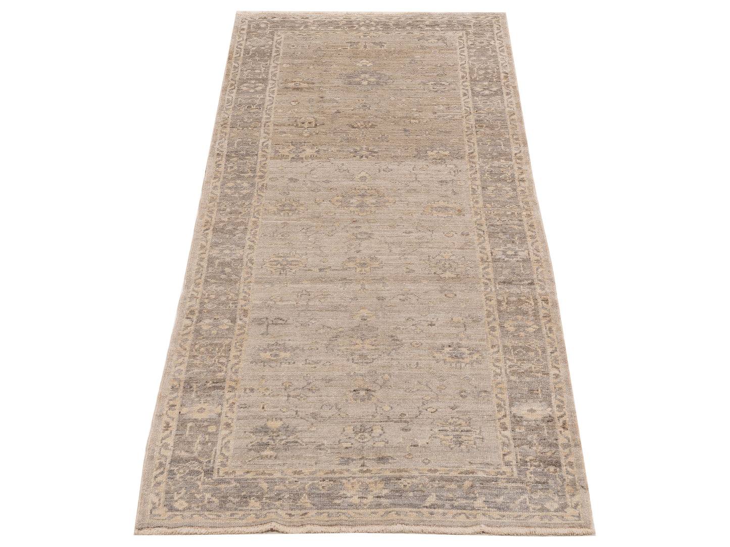 Angora Oushak 154271 Gray Gray 4.1x10 Hand Knotted Rug