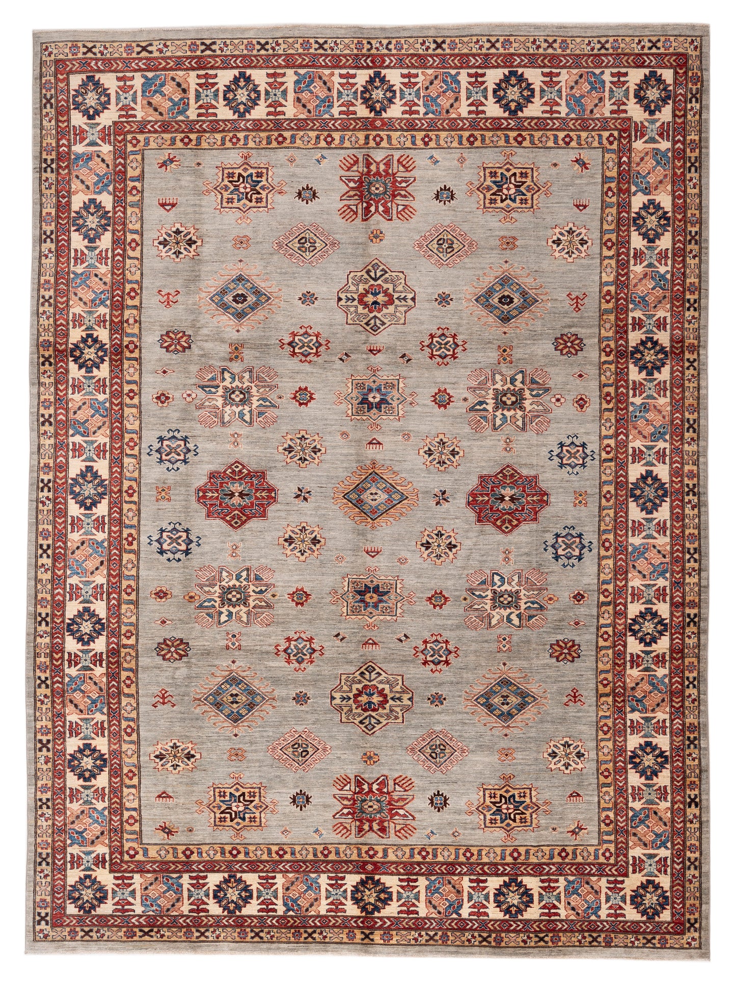 Nomad Kazak  Light Gray Ivory 