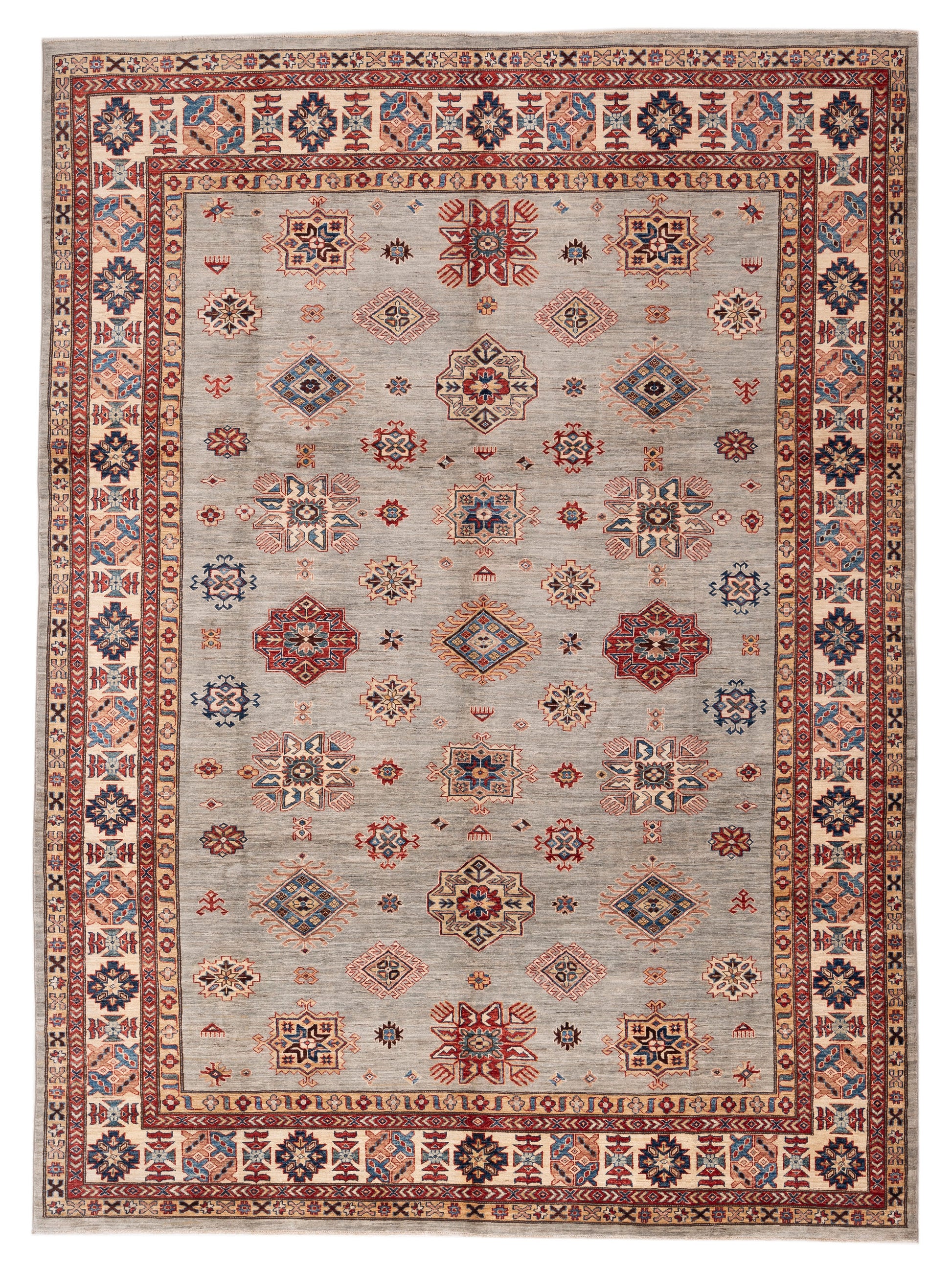 Nomad Kazak  Light Gray Ivory 