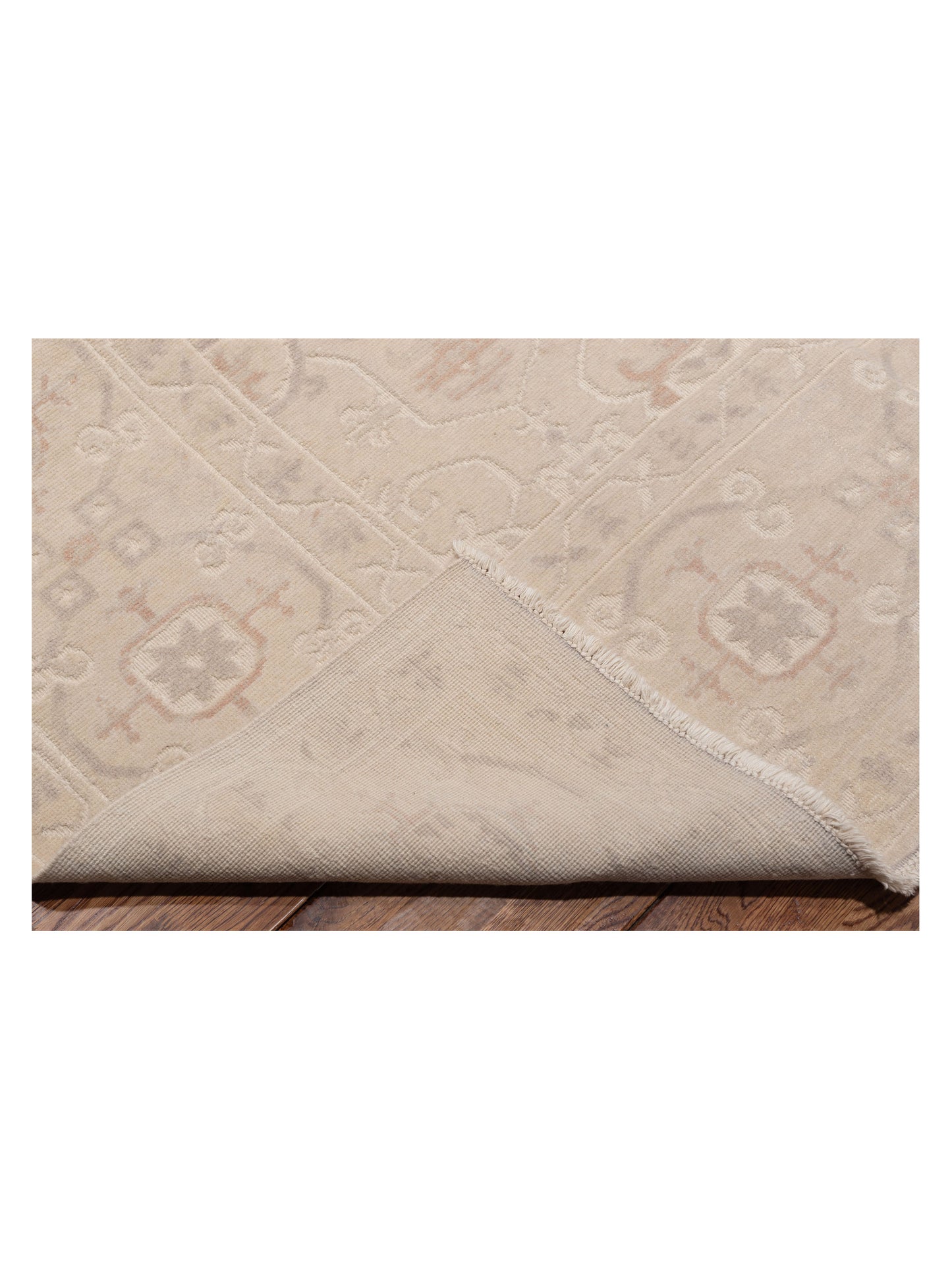Vintage 122720 Ivory 10.2x13.8 Hand Knotted Rug