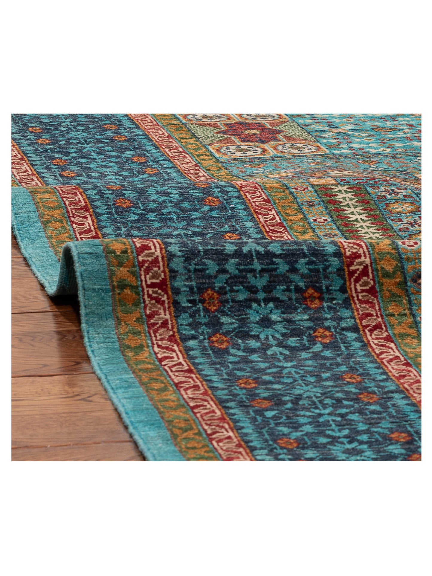 Artisan Mamluk 154726 Blue Black 5.11x8 Hand Knotted Rug