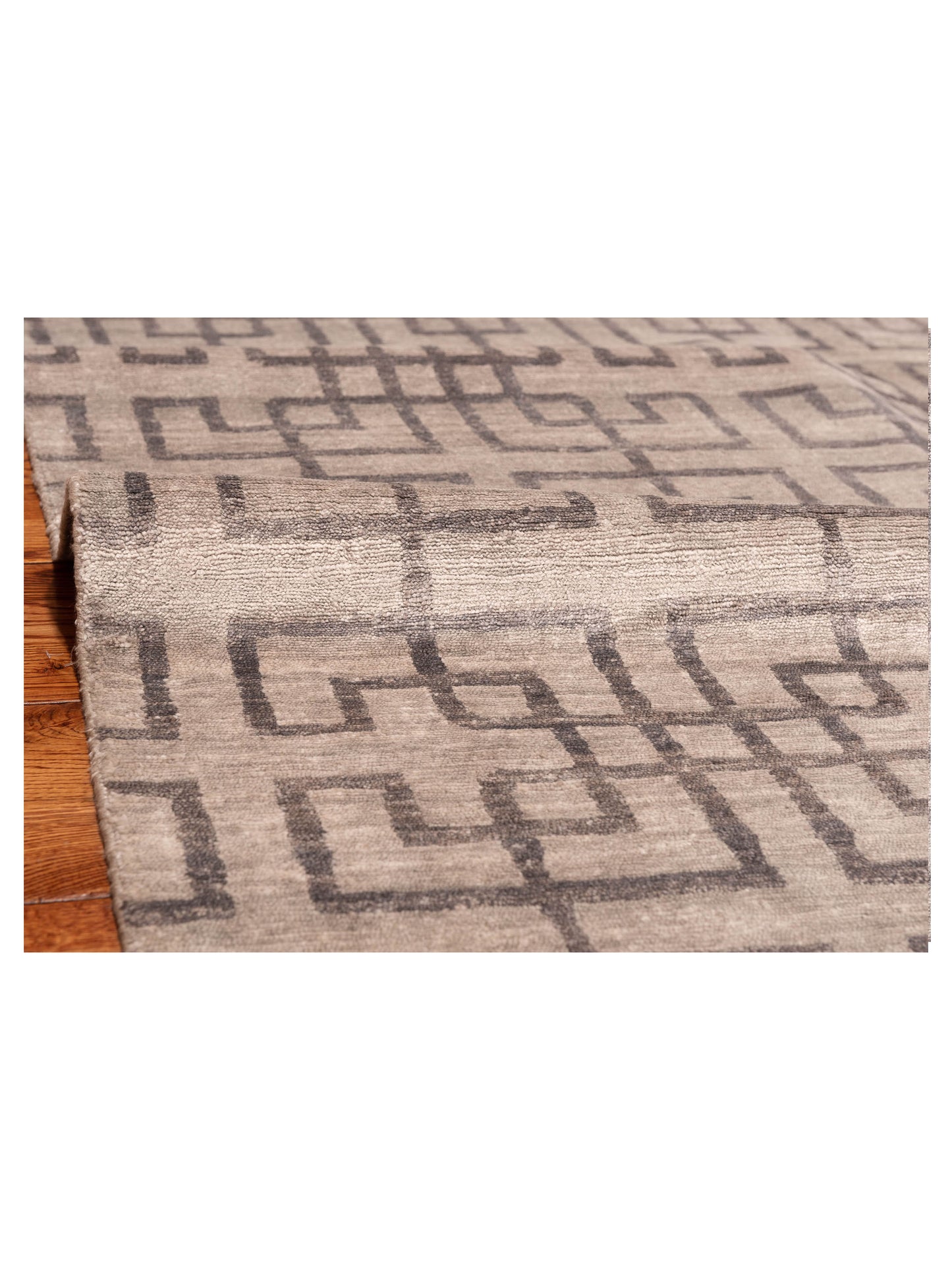 Tibetino 126590 Silver Gray Silver Gray 6x8.9 Hand Knotted Rug