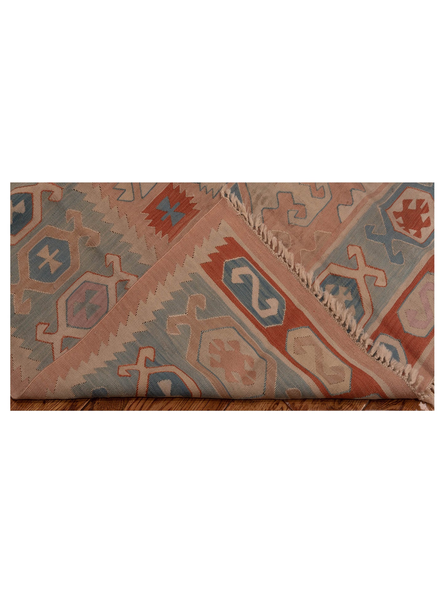 Transilvanian Kilim 73818 Pink Gray 9x12 Hand Woven Rug