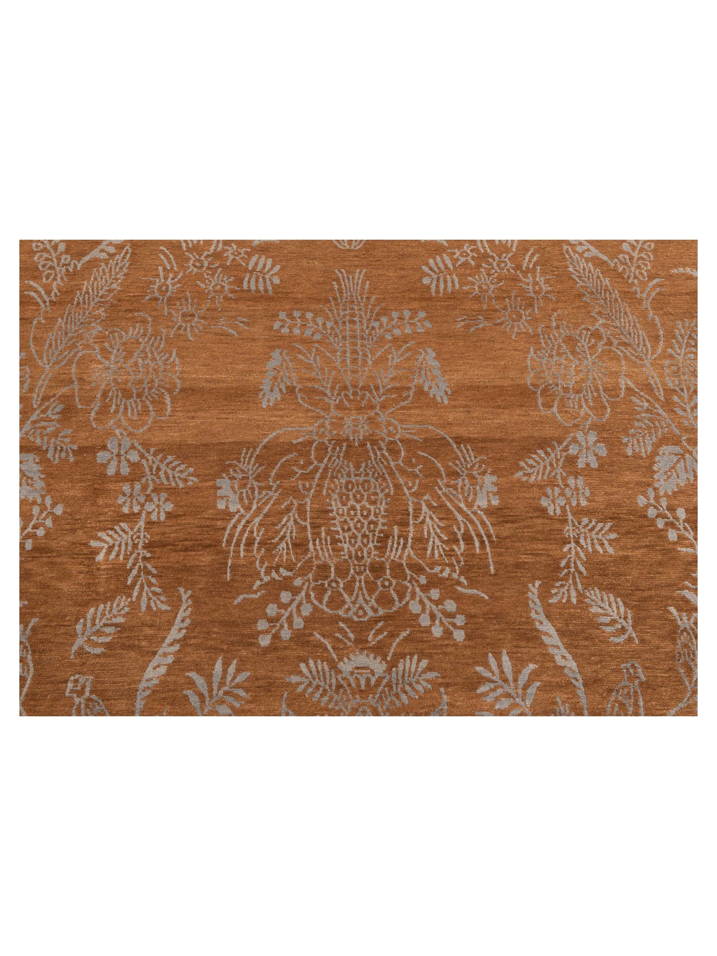 Nepalese 104155 Brown Brown 9x12 Hand Knotted Rug