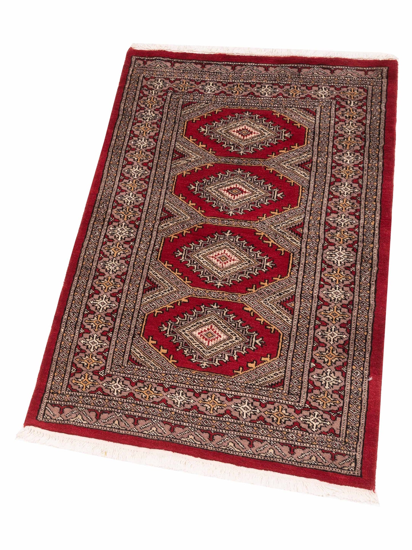 Bokhara 146609 Red Pink 2.6x4.2 Hand Knotted Rug