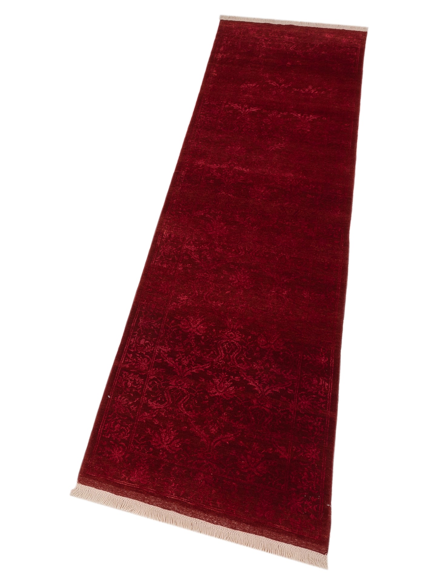 Defne Begonia Red Red 2.9x9.9 Hand Knotted Rug
