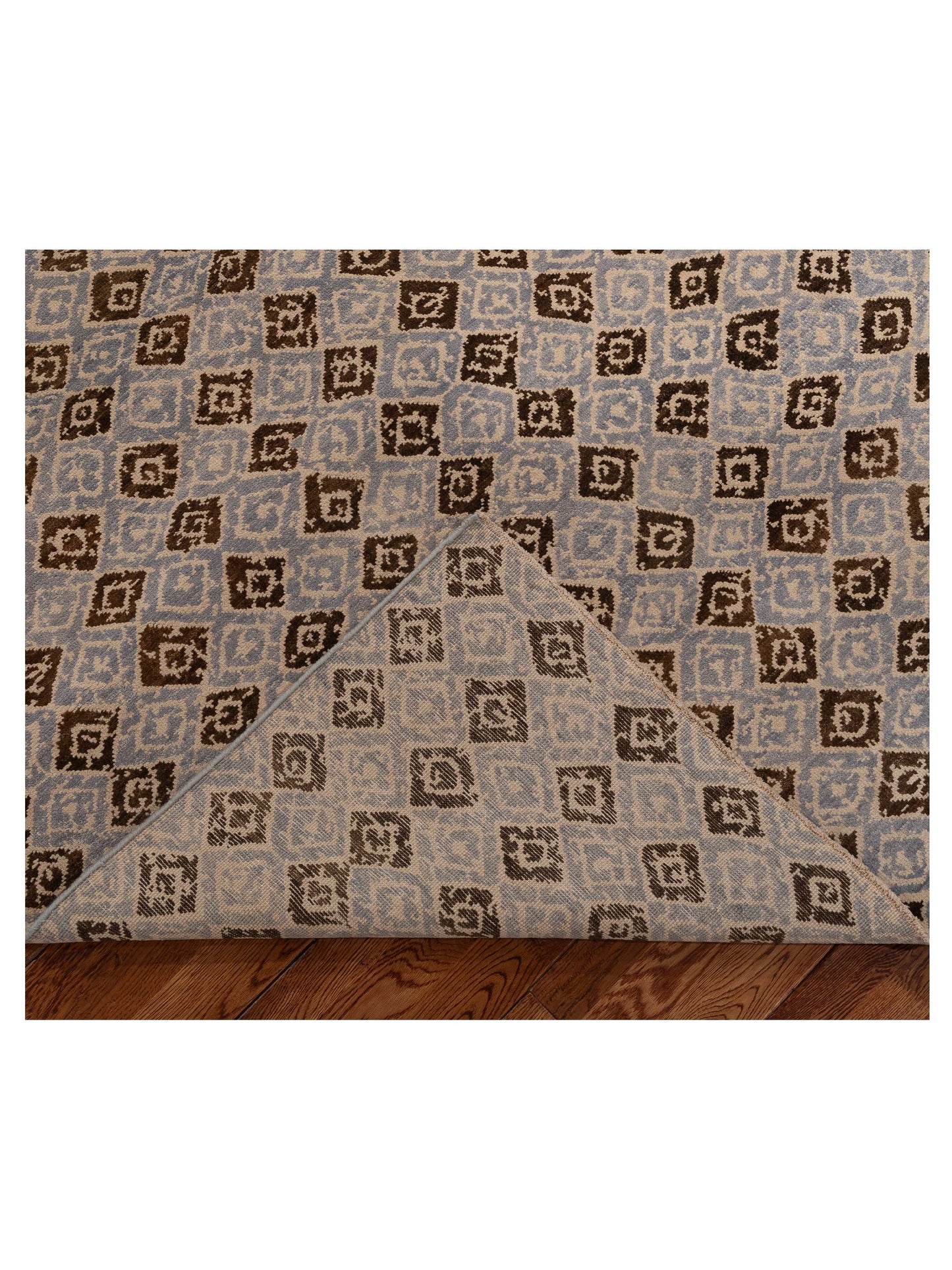 Tibetino 119234 Gray Brown 7.11x9.9 Hand Knotted Rug