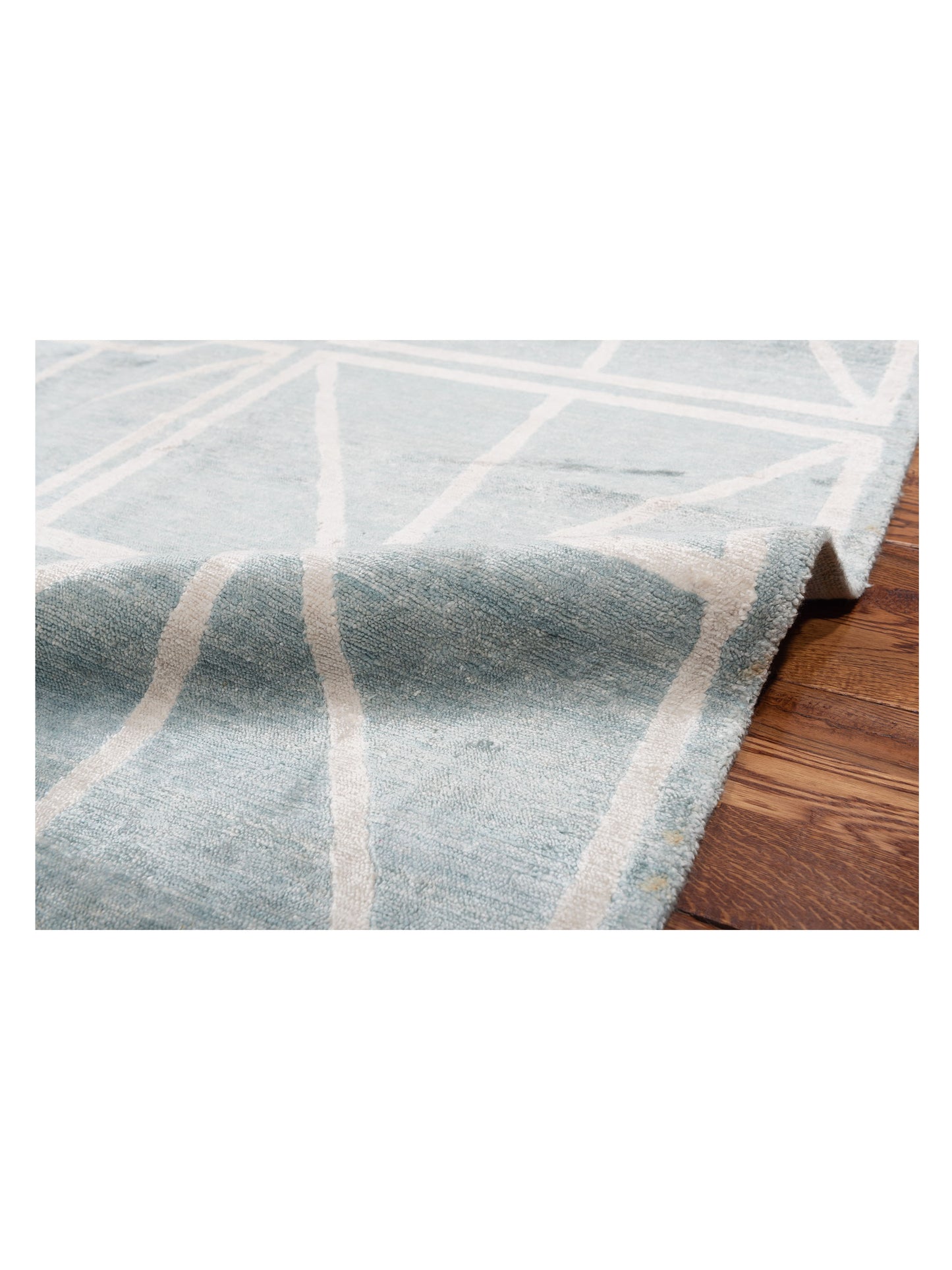 Tibetino 119208 Light Blue Light Blue 6x8.11 Hand Knotted Rug