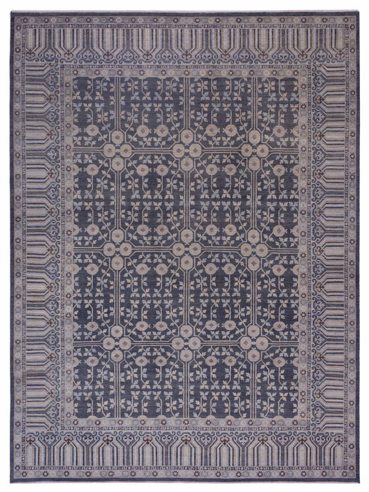 Rajpur Platinum  Dark Gray Brown Traditional