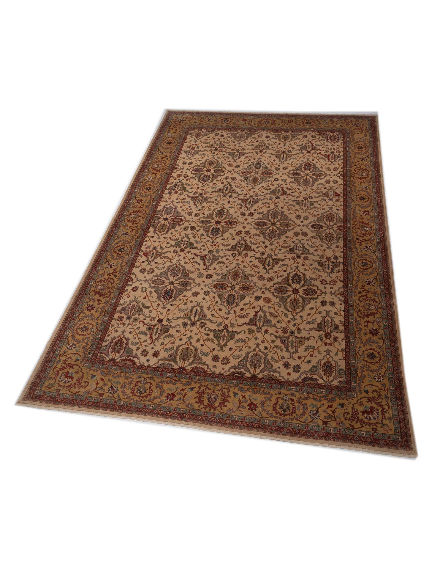 Antique Loom 107972 Ivory Gold 11x15.10 Hand Knotted Rug