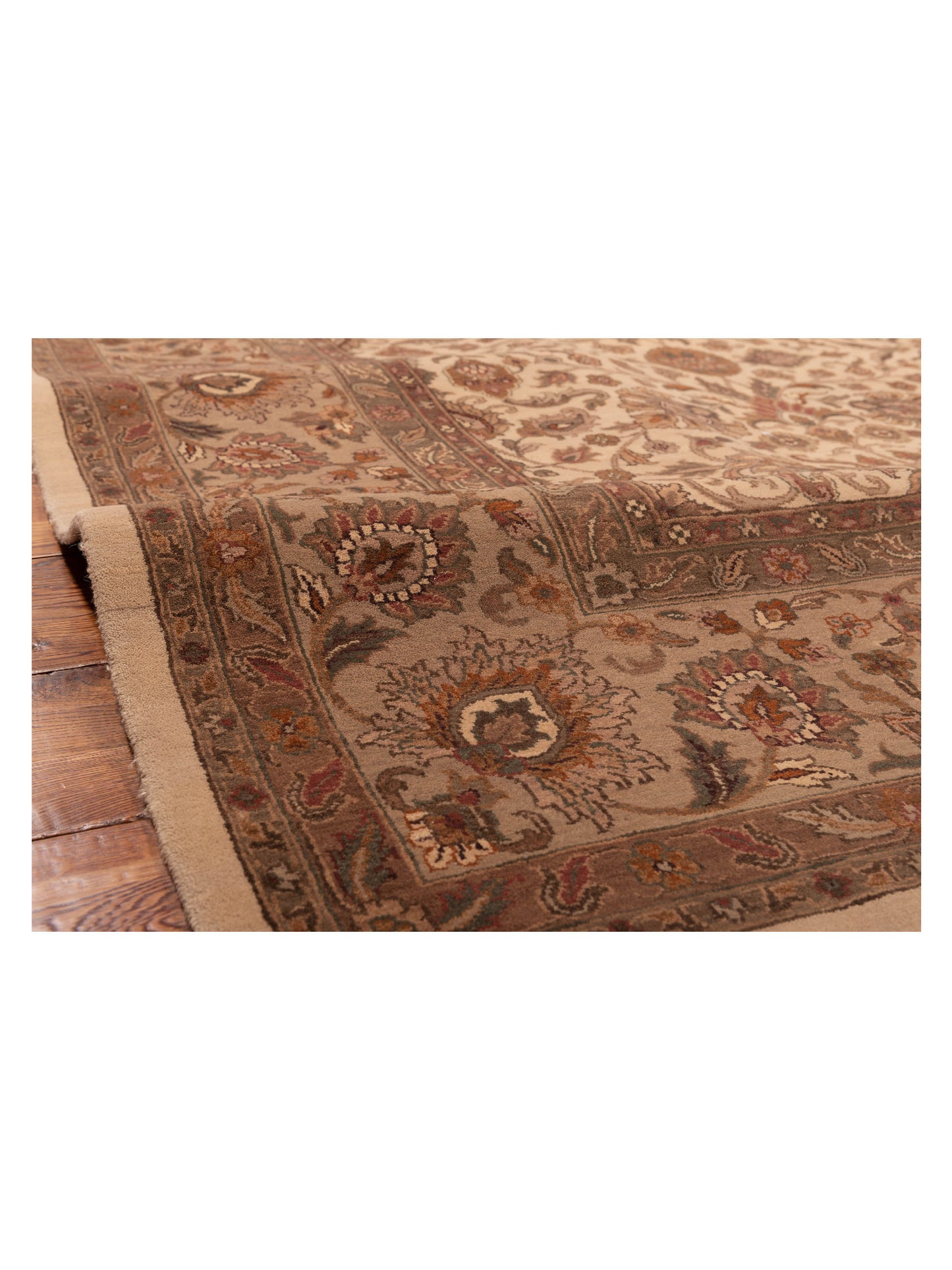 Crown 83892 Beige Camel 9x12.2 Hand Knotted Rug