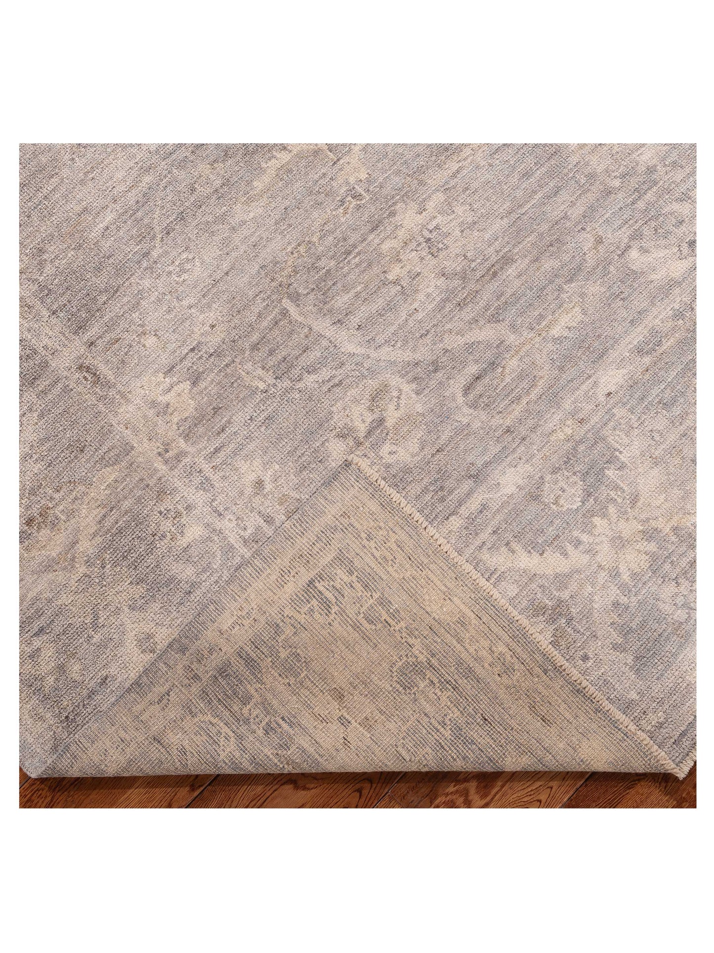 Angora Oushak 156096 Gray Gray 9.2x11.8 Hand Knotted Rug
