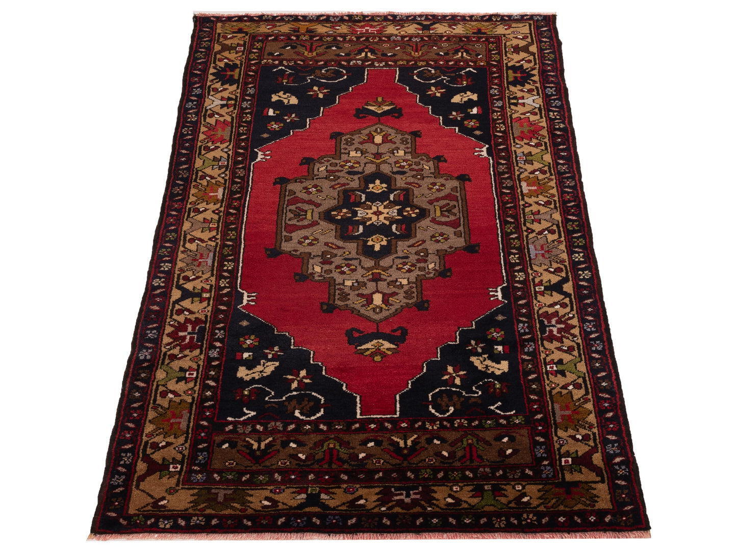 Old Anatolian 148541 Red Brown 3.4x6.4 Hand Knotted Rug