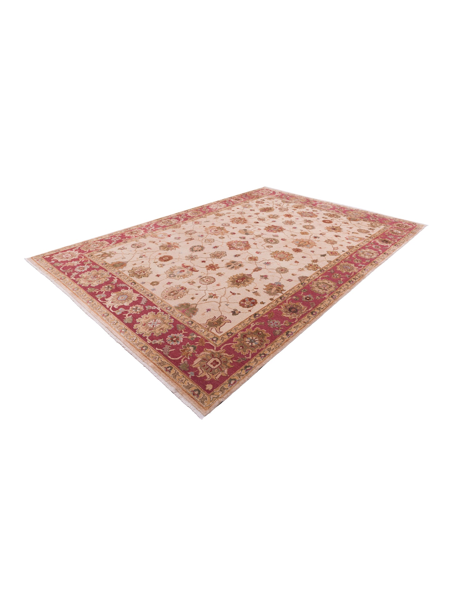 Elvan Zeliha Beige Rust 10.3x14.11 Hand Knotted Rug