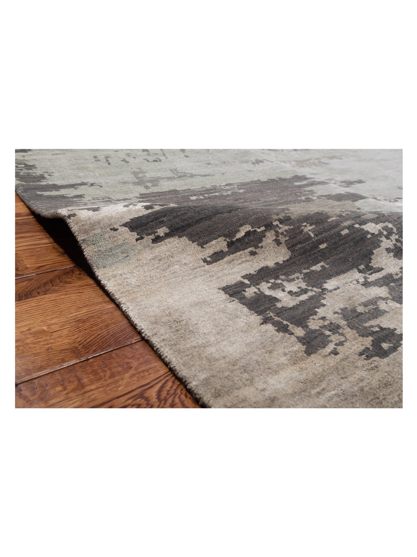 Dazzling 119725 Gray 8x10.3 Hand Knotted Rug