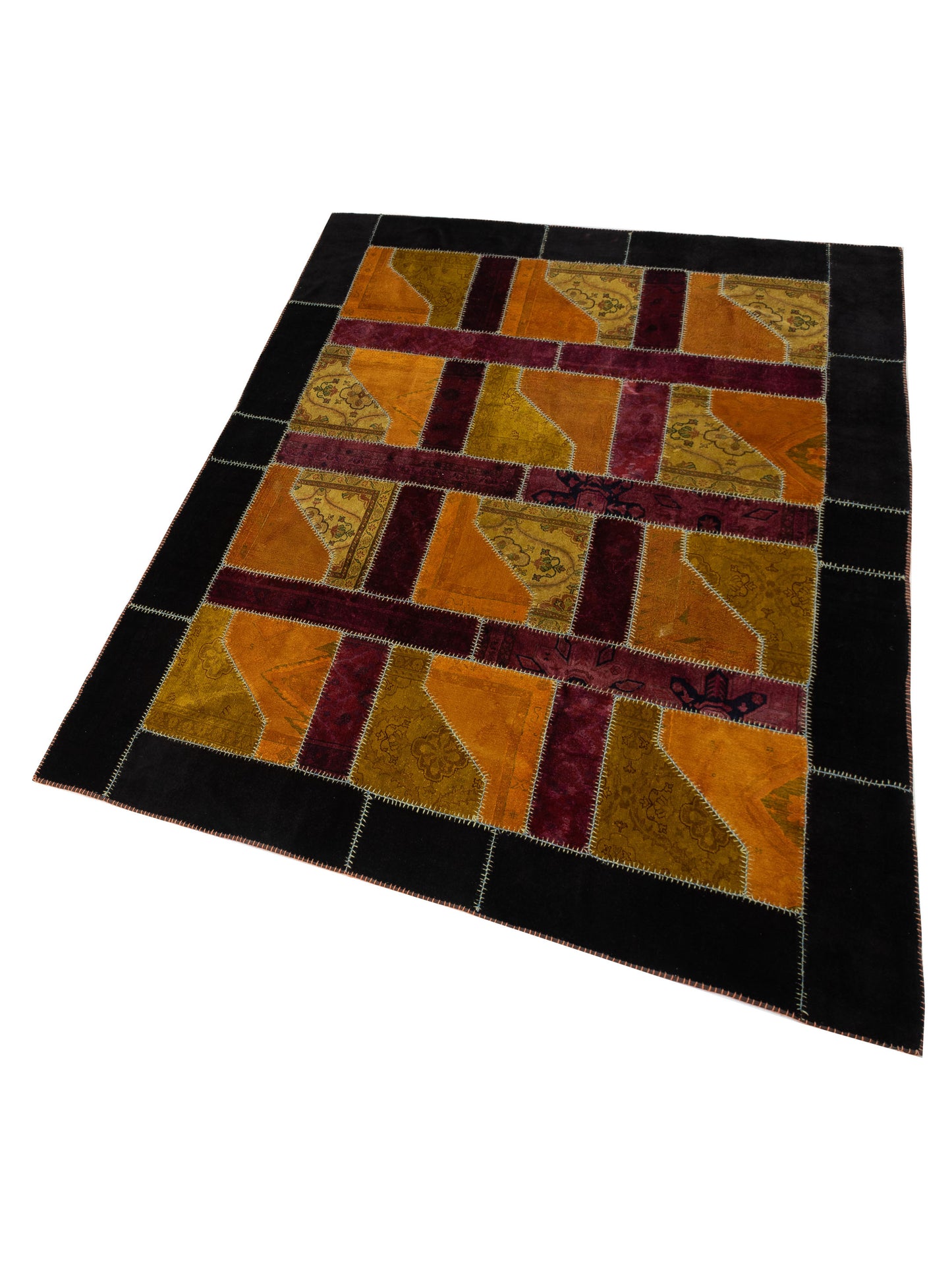 Turkish Vestige Patchwork 114240 Multi 9.4x12 Hand Knotted Rug