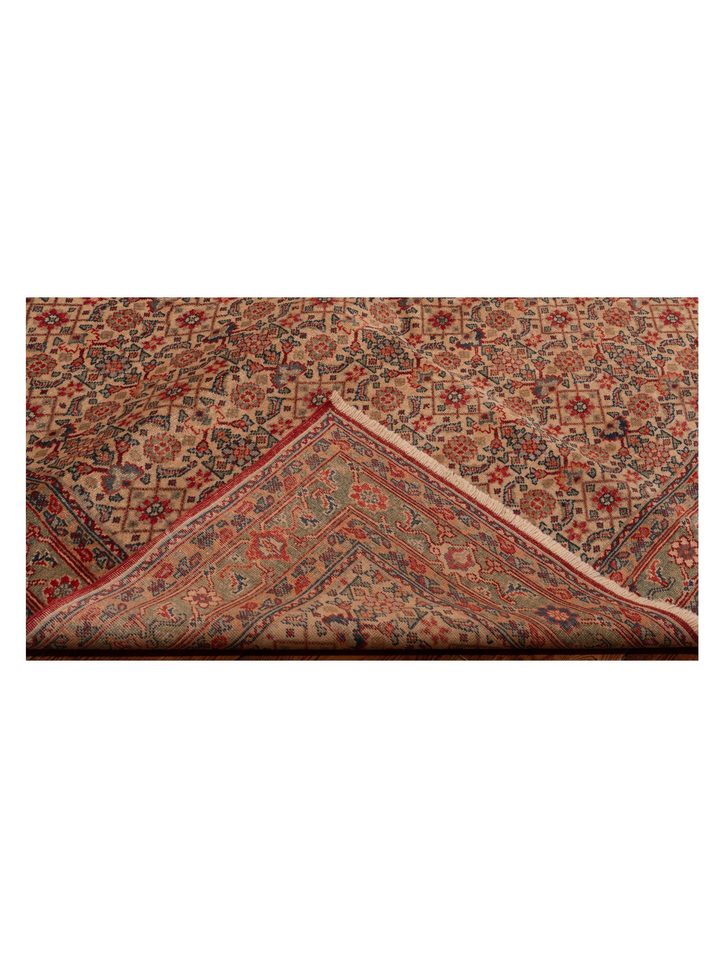 Antique Loom 147389 Ivory Blue 6.10x9.3 Hand Knotted Rug